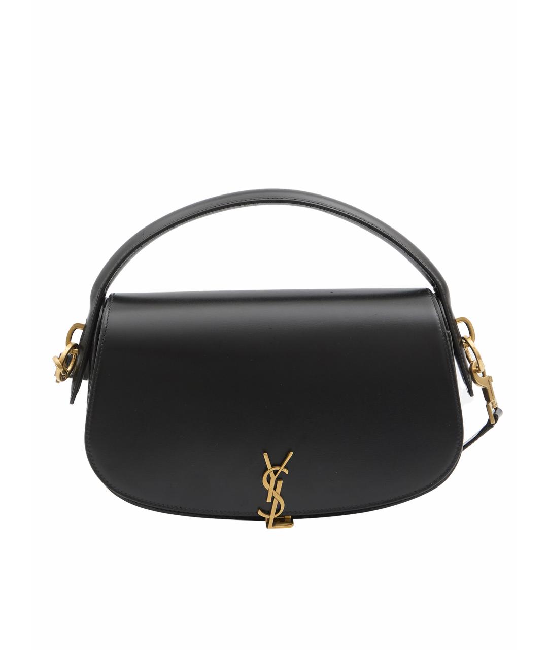 SAINT LAURENT Черная кожаная сумка через плечо, фото 1