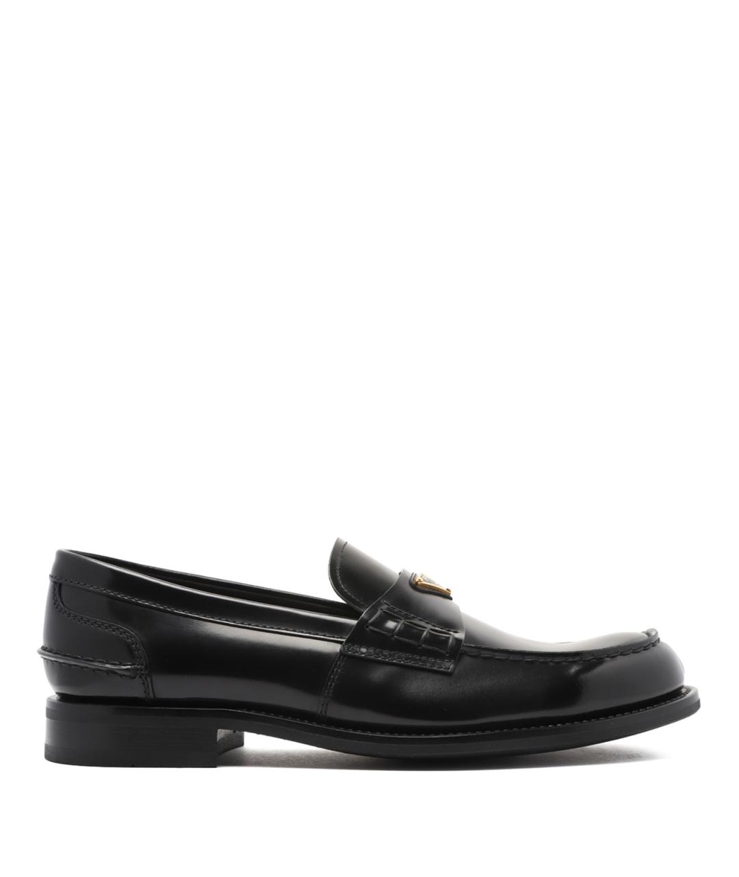 PRADA Черные лоферы из лакированной кожи, фото 1