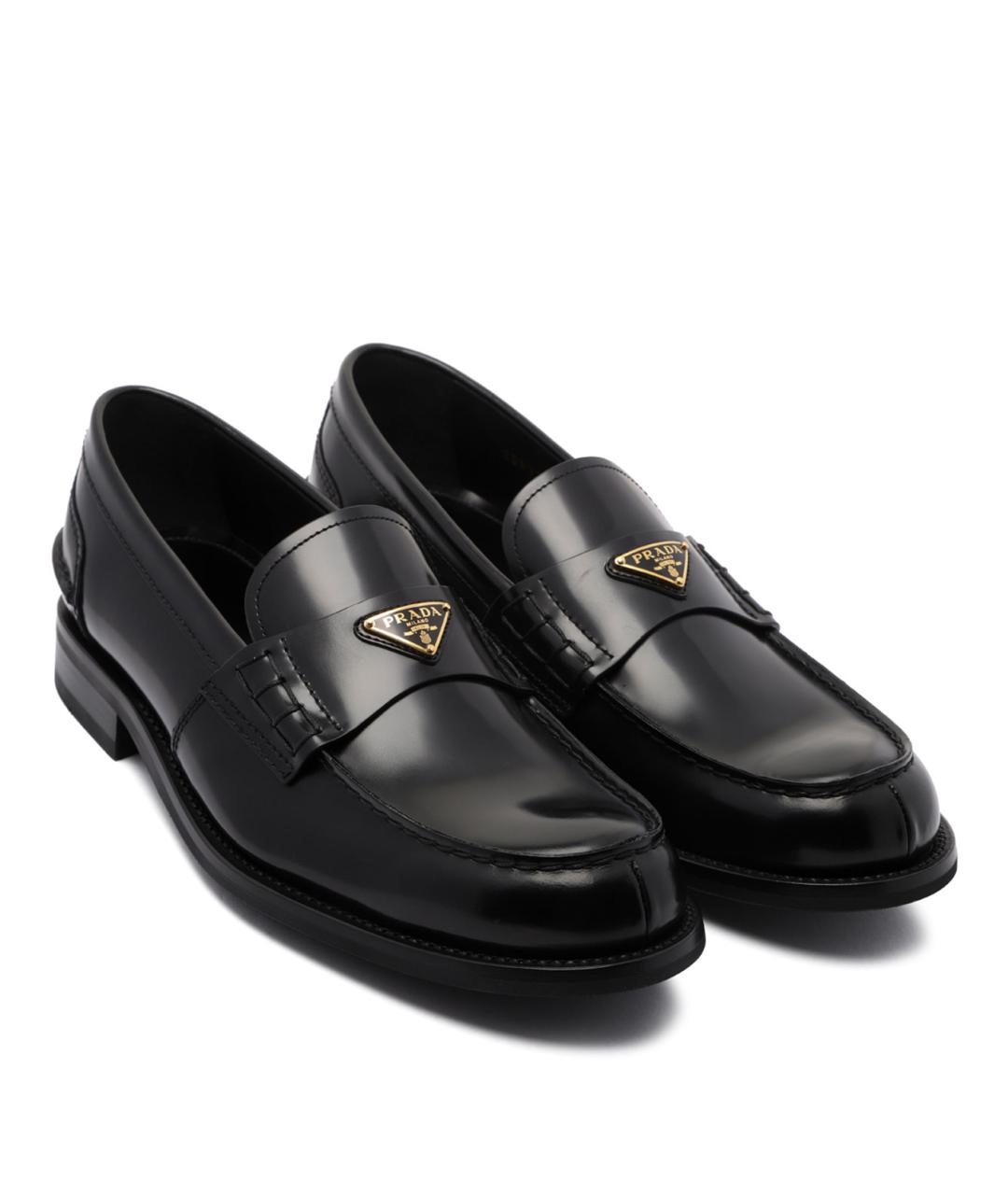 PRADA Черные лоферы из лакированной кожи, фото 2