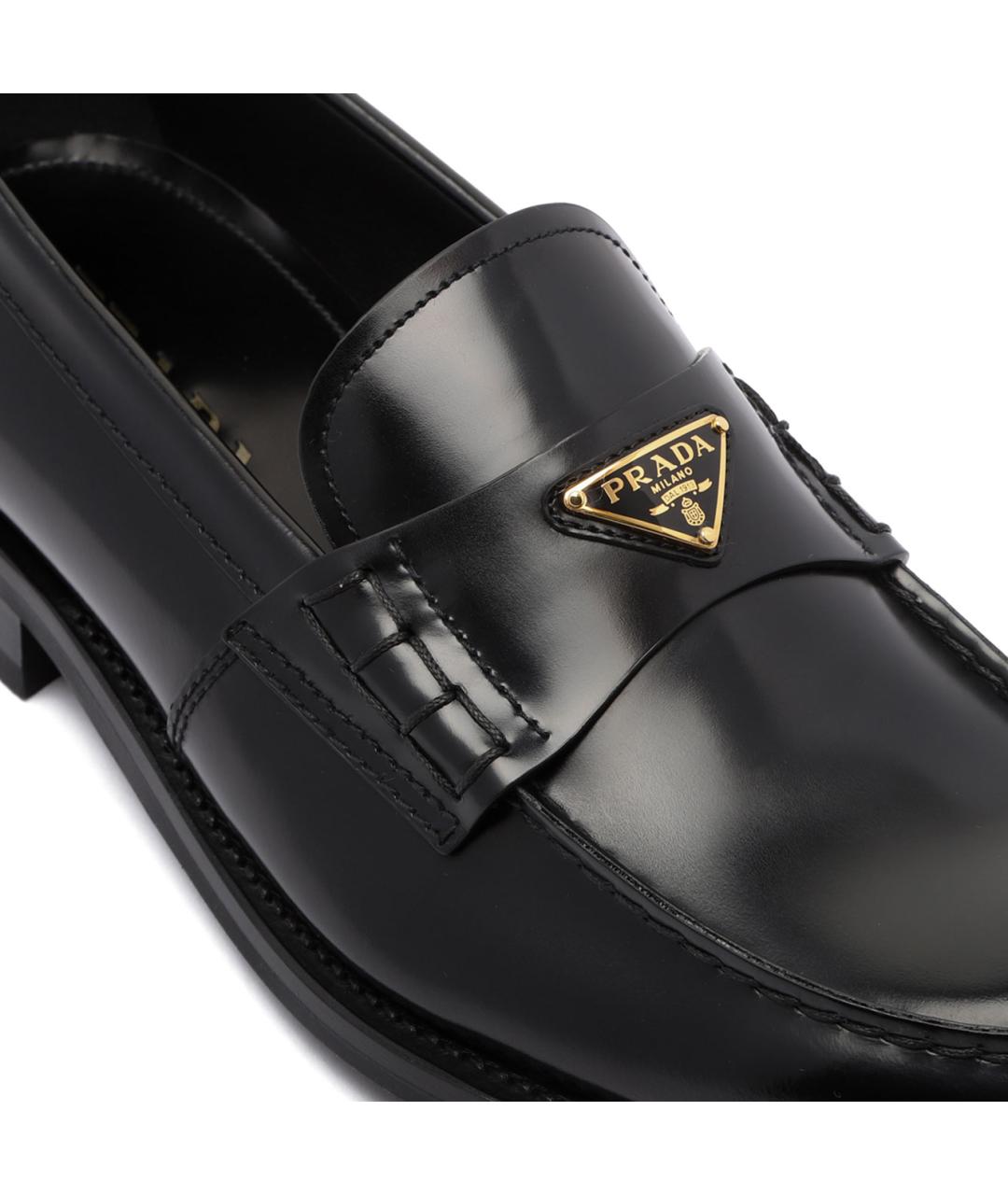 PRADA Черные лоферы из лакированной кожи, фото 4