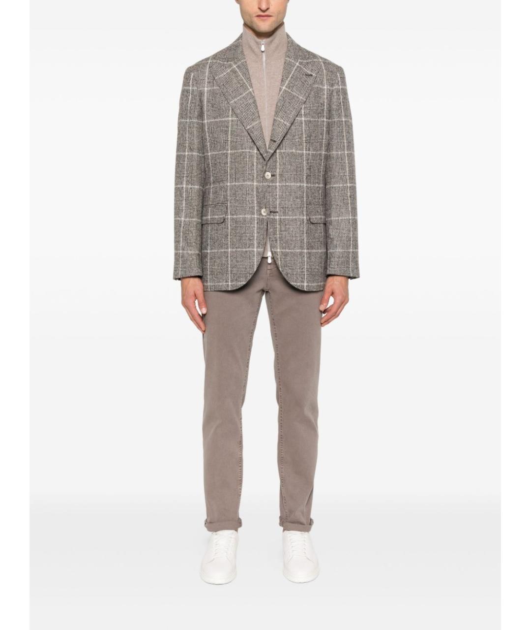 BRUNELLO CUCINELLI Бежевый кашемировый кардиган, фото 3