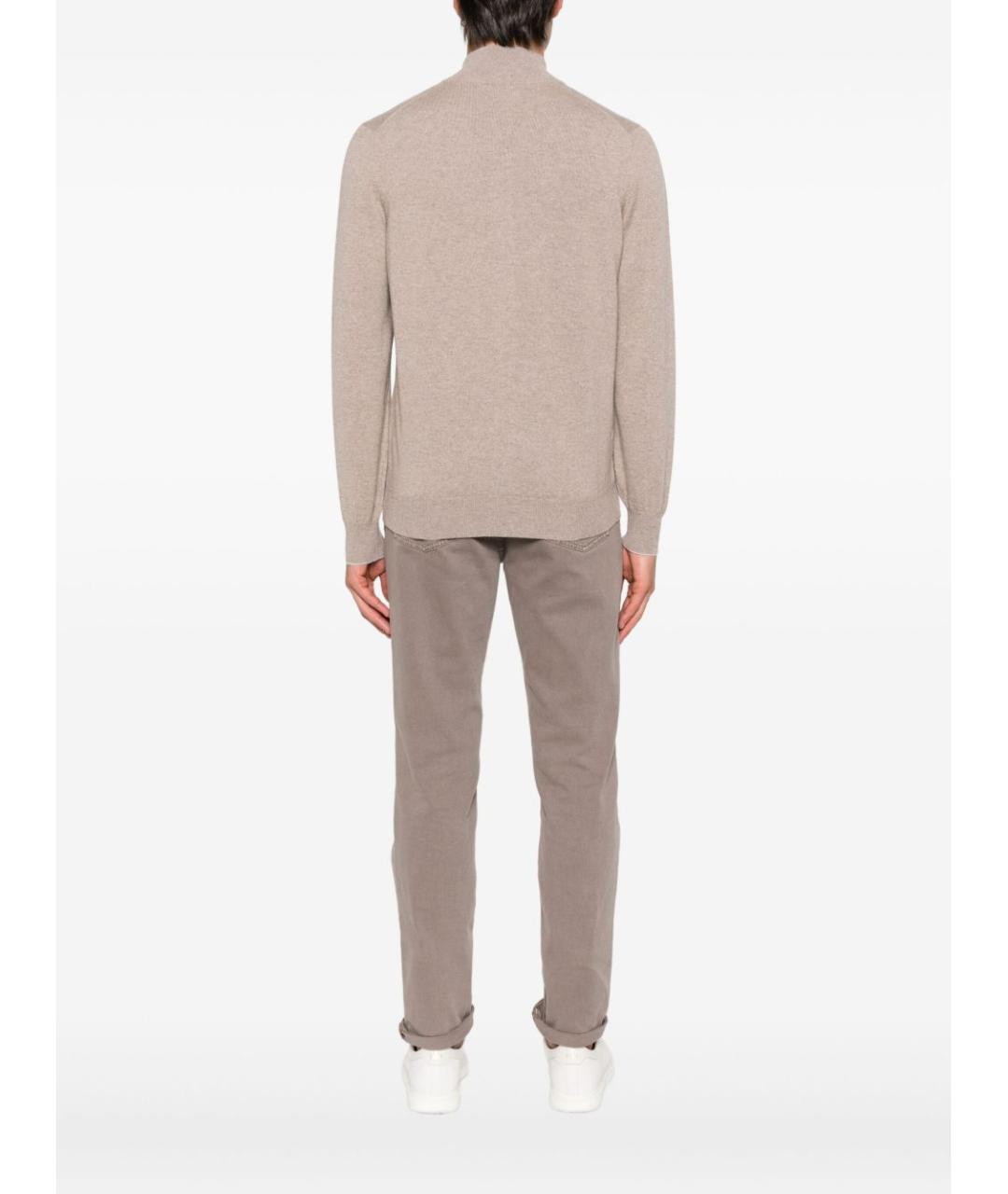 BRUNELLO CUCINELLI Бежевый кашемировый кардиган, фото 4