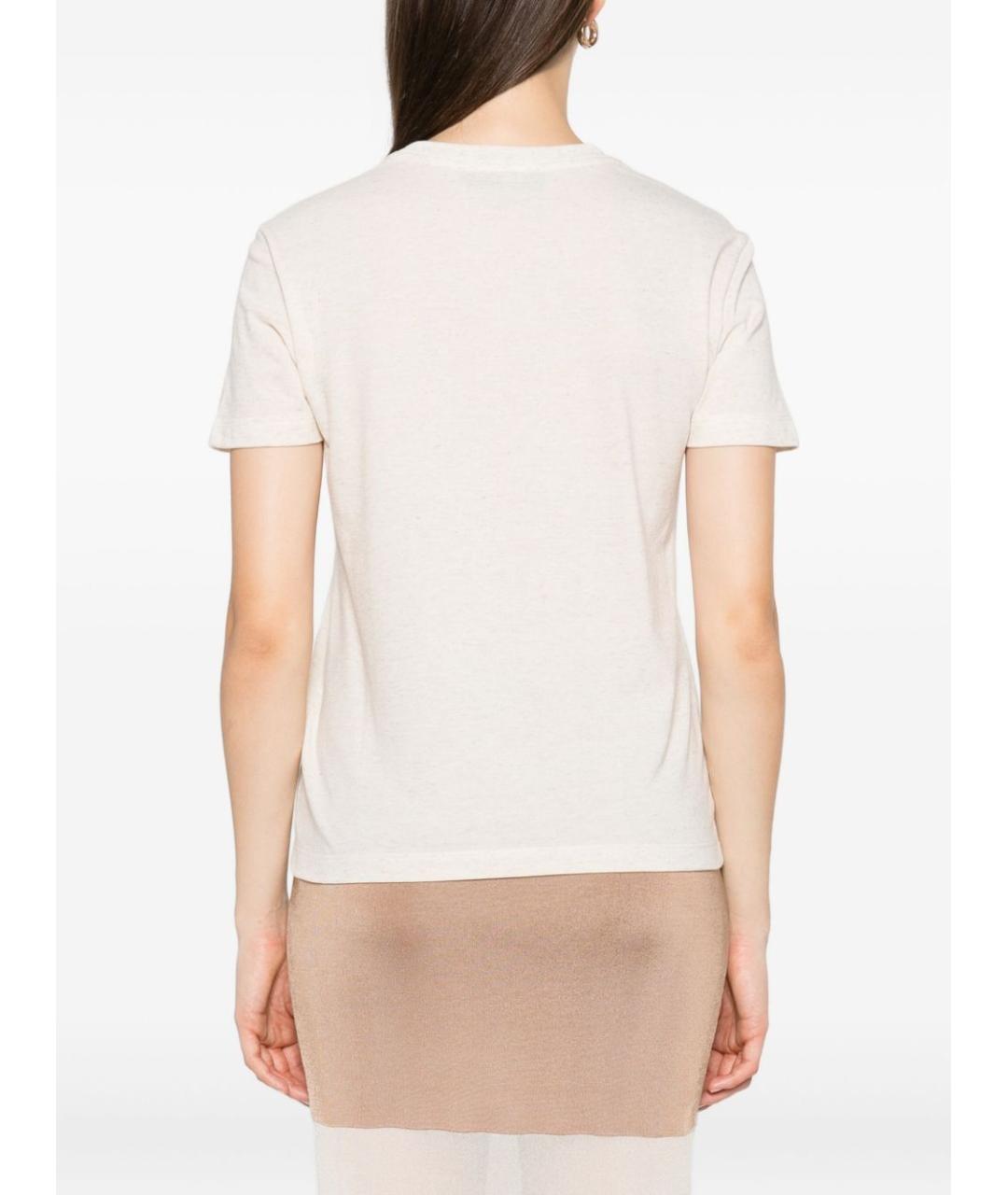 FENDI Бежевая хлопковая футболка, фото 2