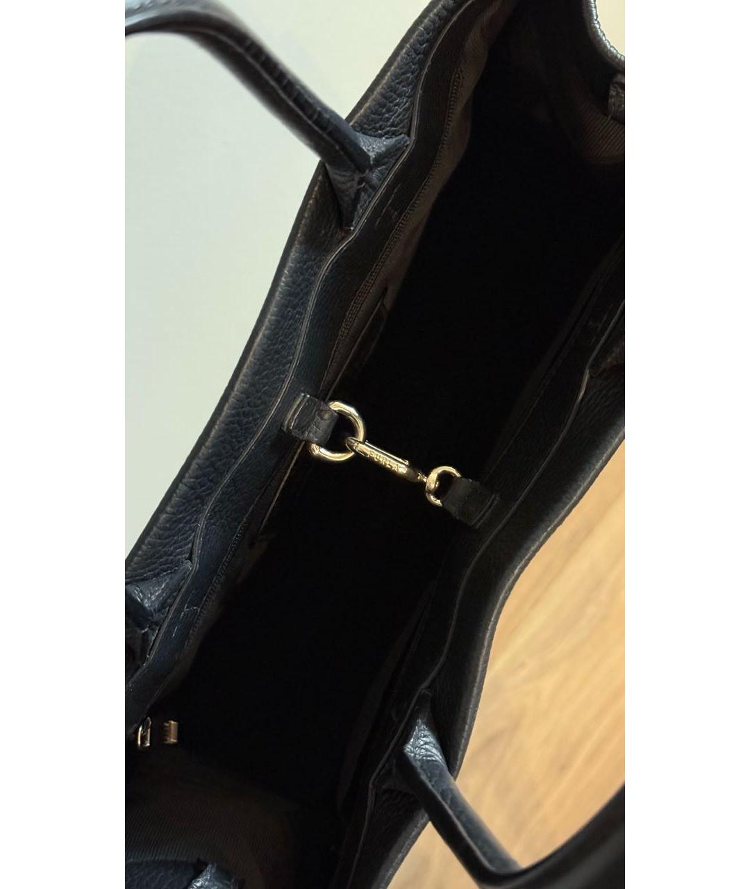 FURLA Черная кожаная сумка тоут, фото 3