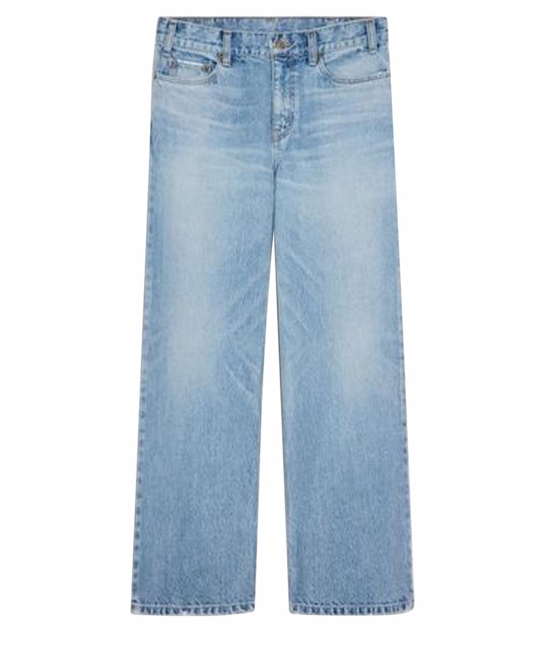 CELINE Голубые хлопковые прямые джинсы, фото 1