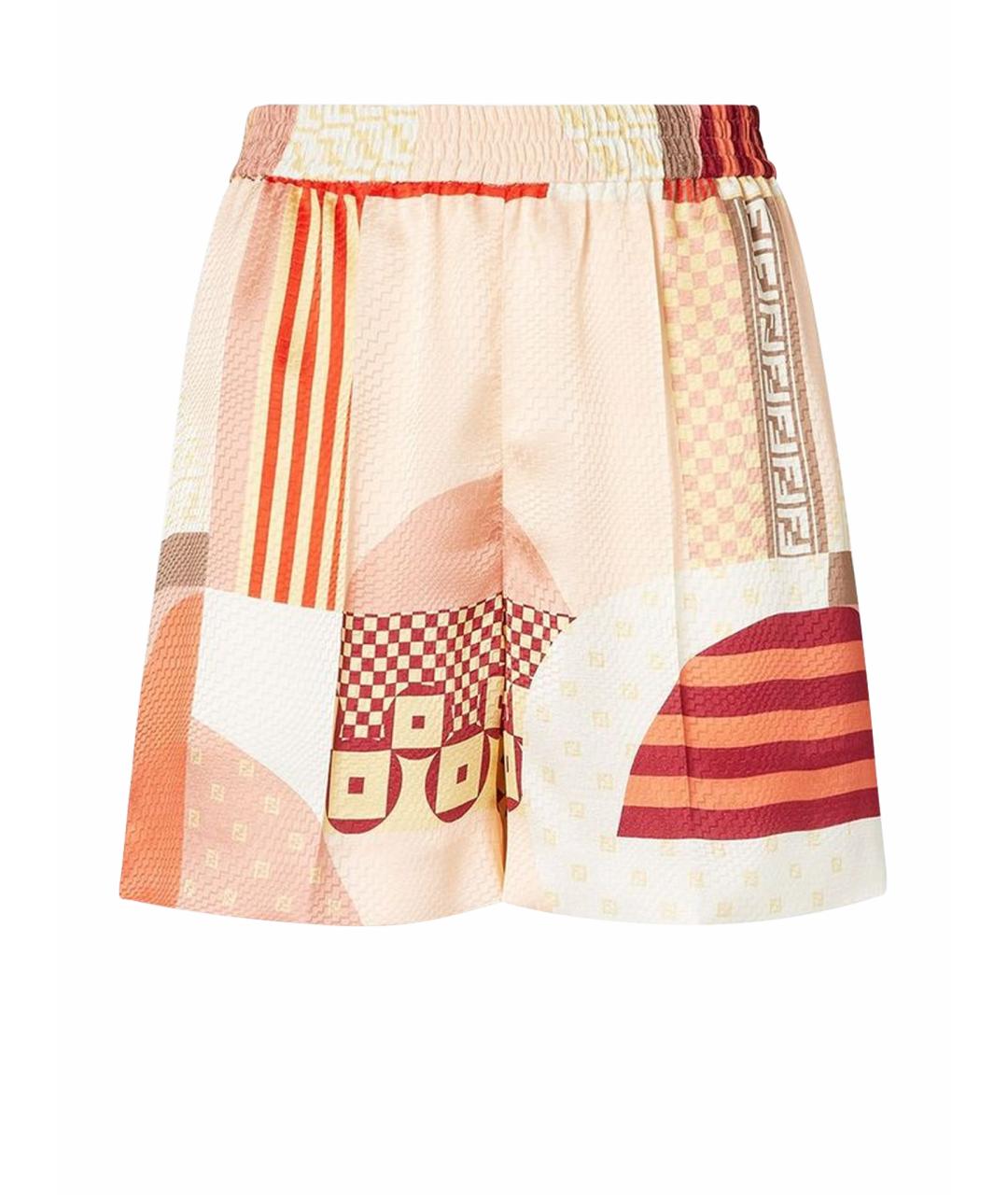 FENDI Мульти шелковые шорты, фото 1