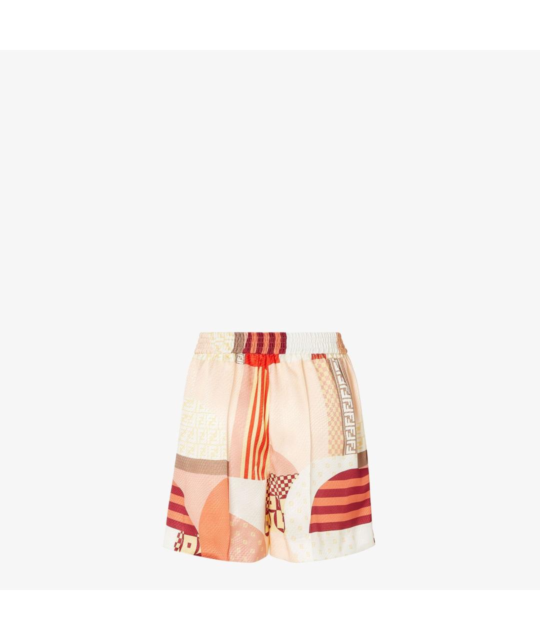 FENDI Мульти шелковые шорты, фото 2