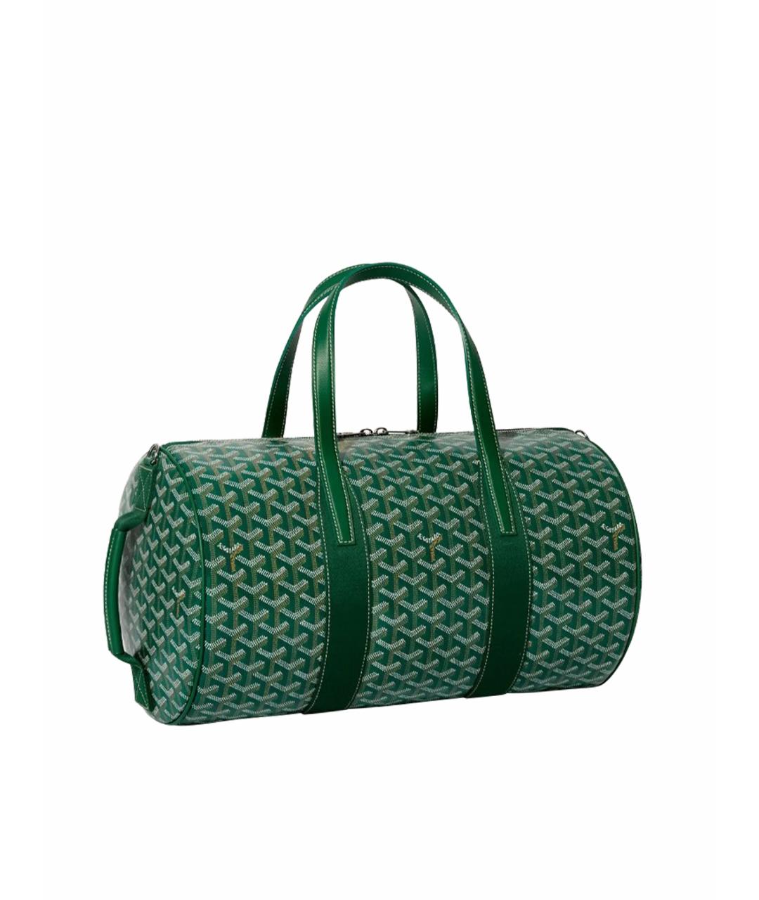 GOYARD Зеленая кожаная дорожная/спортивная сумка, фото 1