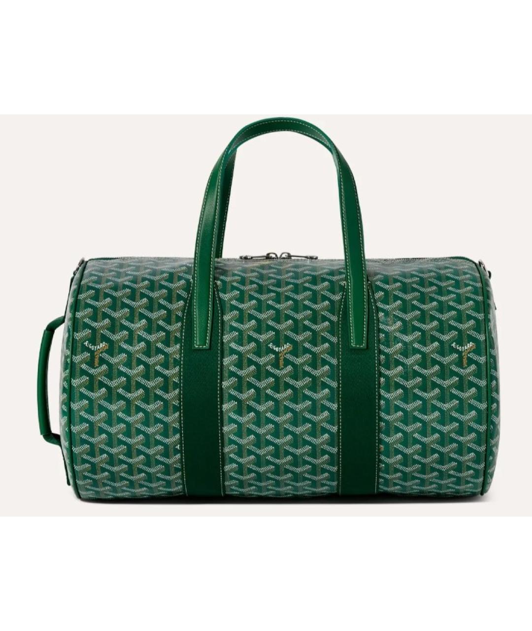 GOYARD Зеленая кожаная дорожная/спортивная сумка, фото 2