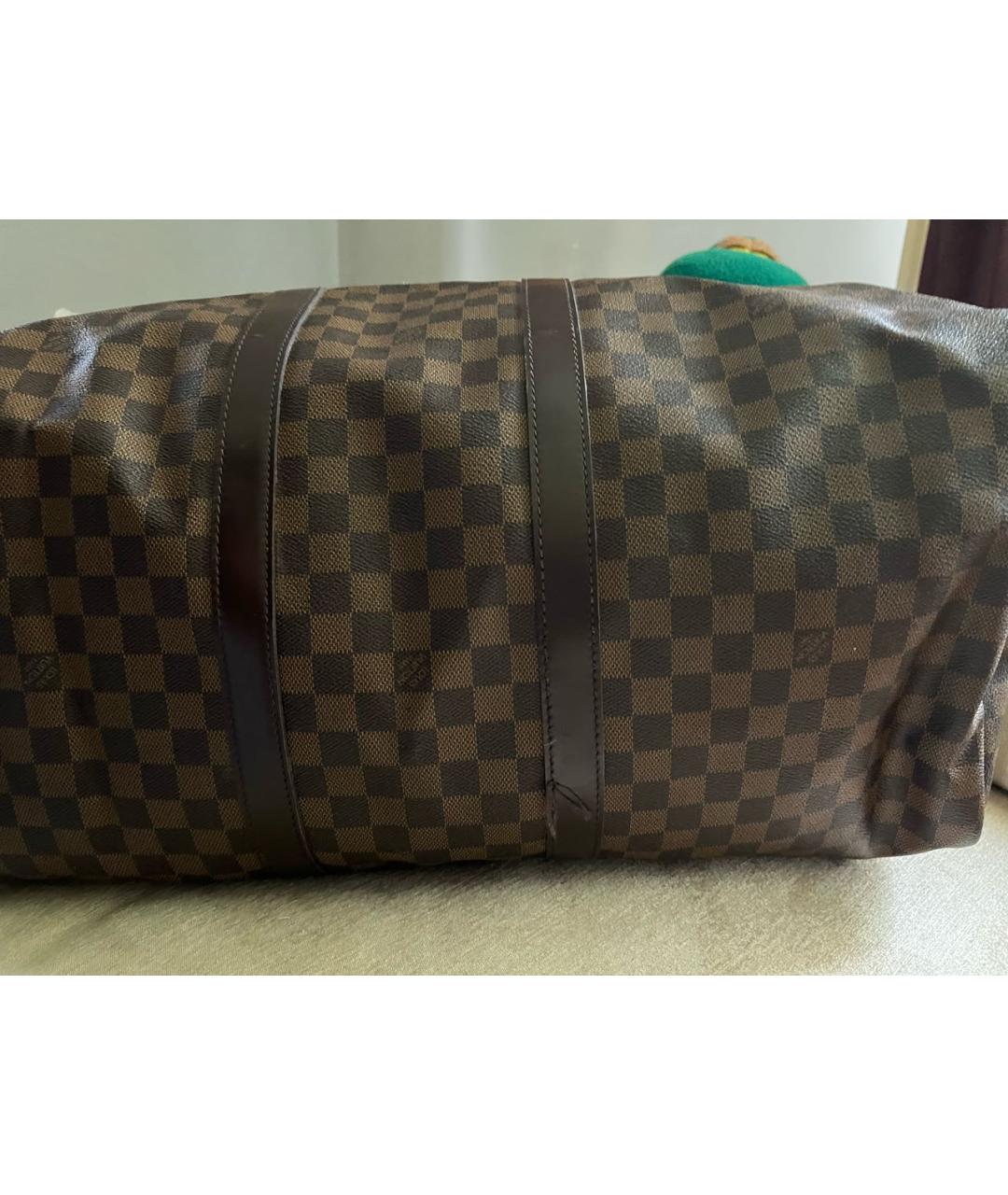 LOUIS VUITTON Коричневая дорожная/спортивная сумка из искусственной кожи, фото 3