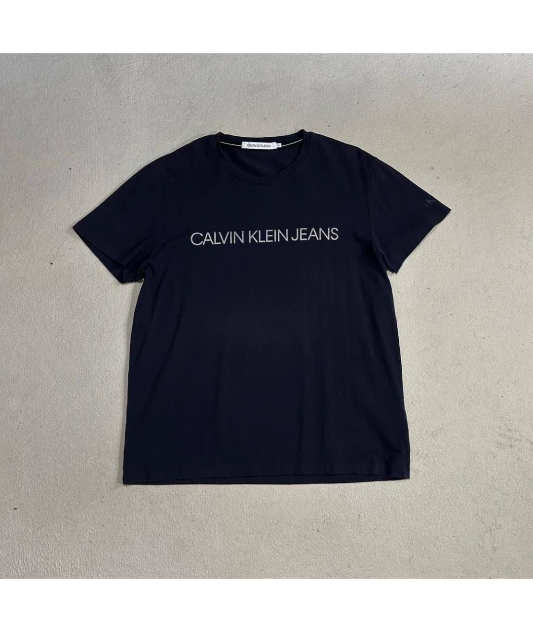 CALVIN KLEIN Черная хлопковая футболка, фото 6