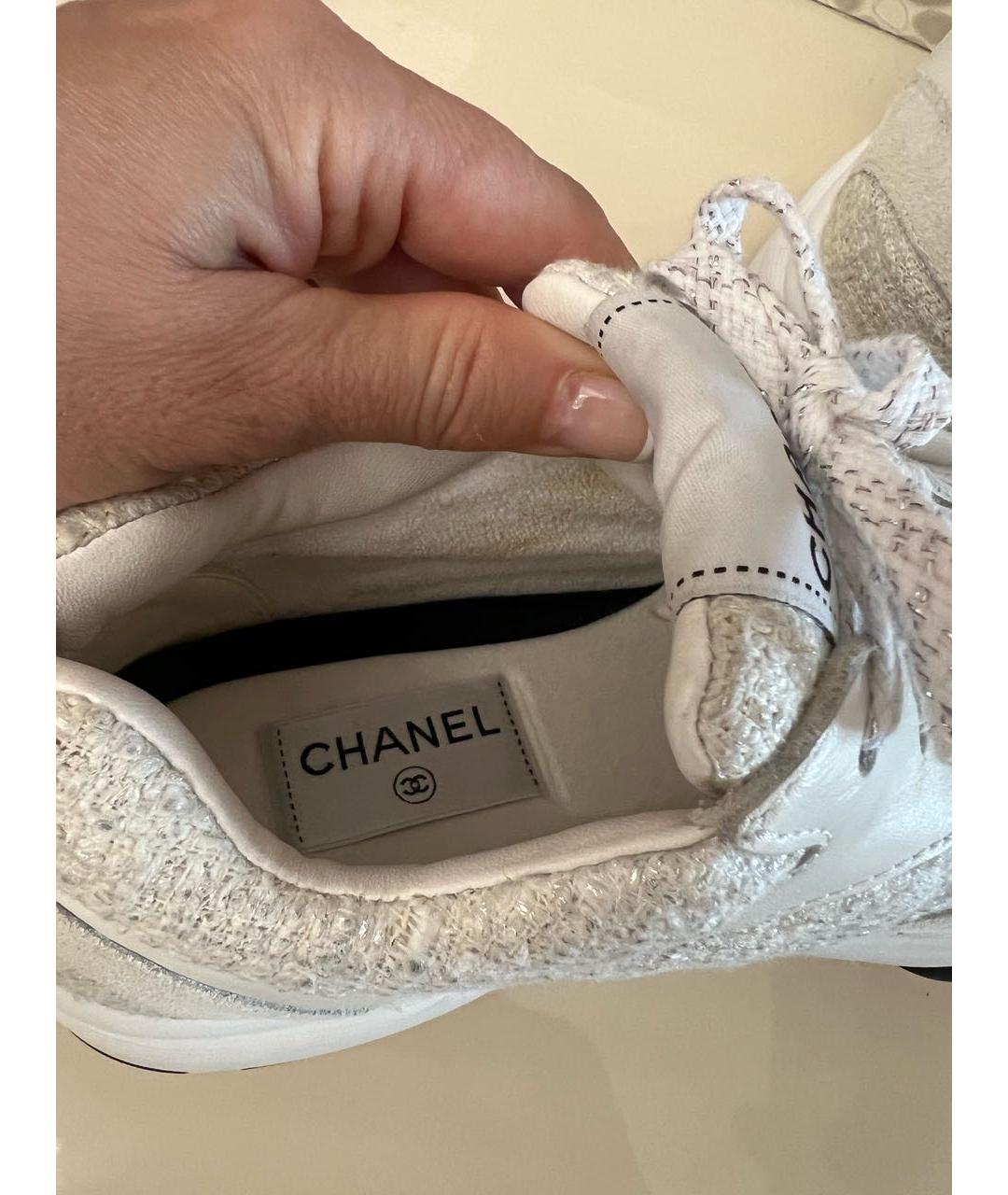 CHANEL Серые замшевые кроссовки, фото 7