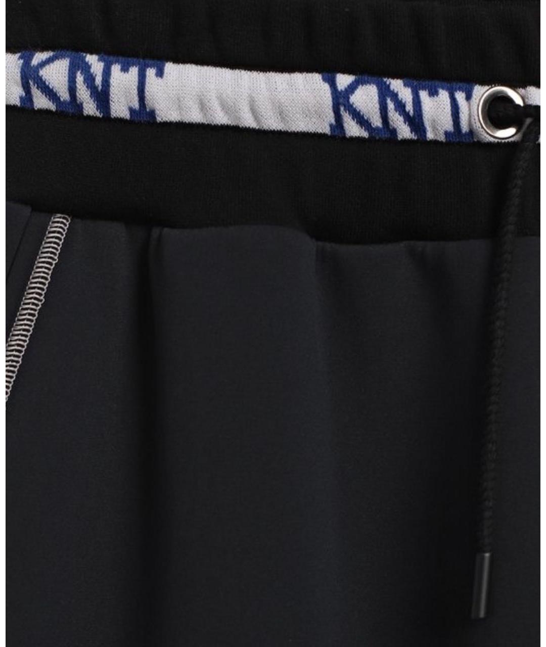 KITON Темно-синие хлопко-эластановые повседневные брюки, фото 5