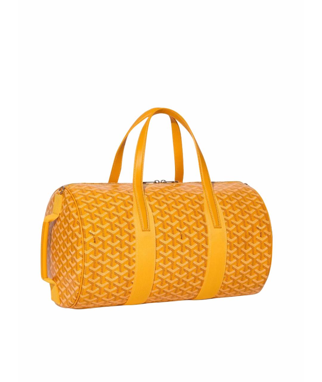 GOYARD Желтая кожаная дорожная/спортивная сумка, фото 1