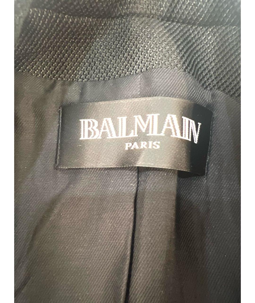 BALMAIN Черный хлопковый жакет/пиджак, фото 3