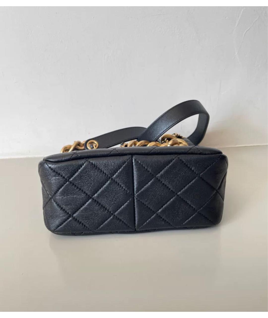 CHANEL Черная кожаная сумка на плечо, фото 4