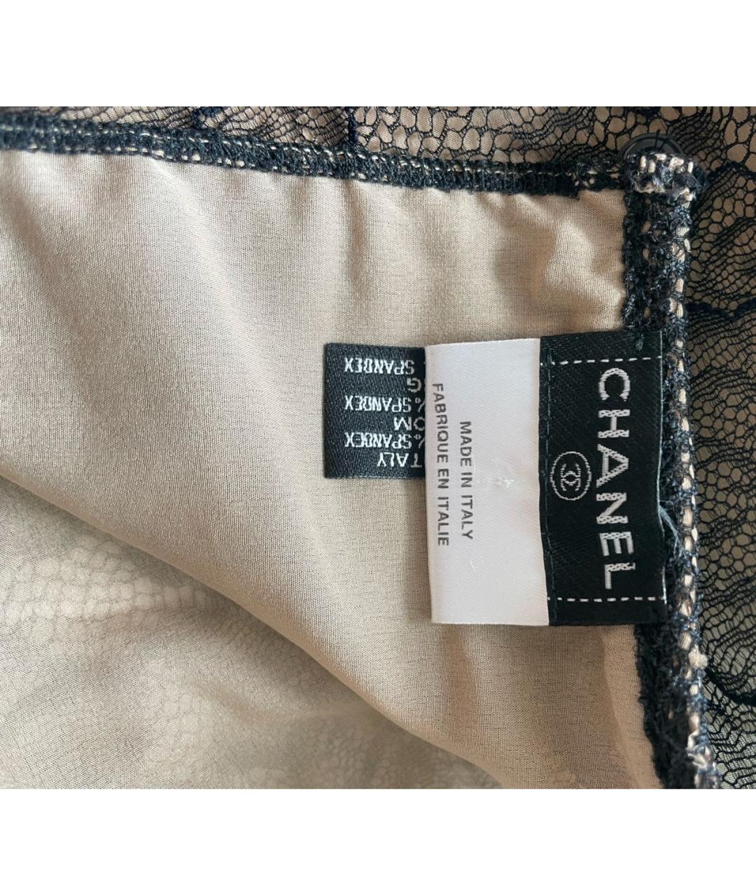 CHANEL Коричневая шелковая футболка, фото 4