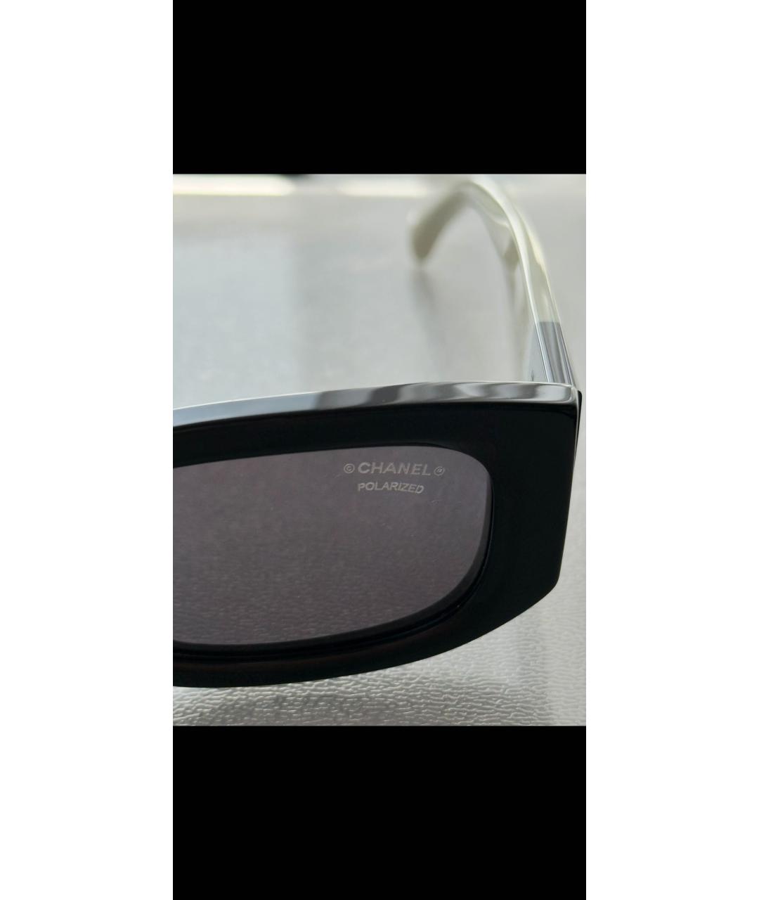 CHANEL Черные пластиковые солнцезащитные очки, фото 7