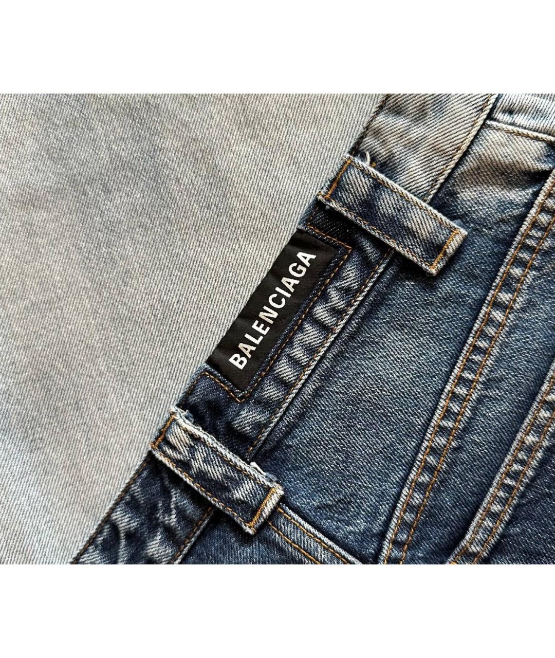BALENCIAGA Синие деним шорты, фото 3