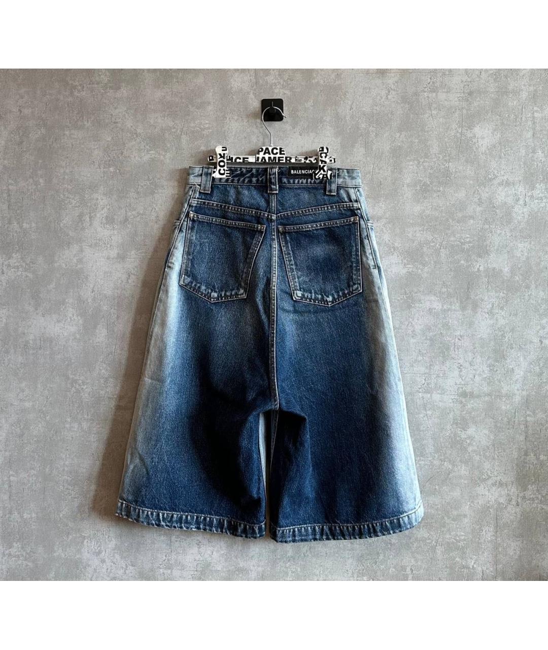 BALENCIAGA Синие деним шорты, фото 2