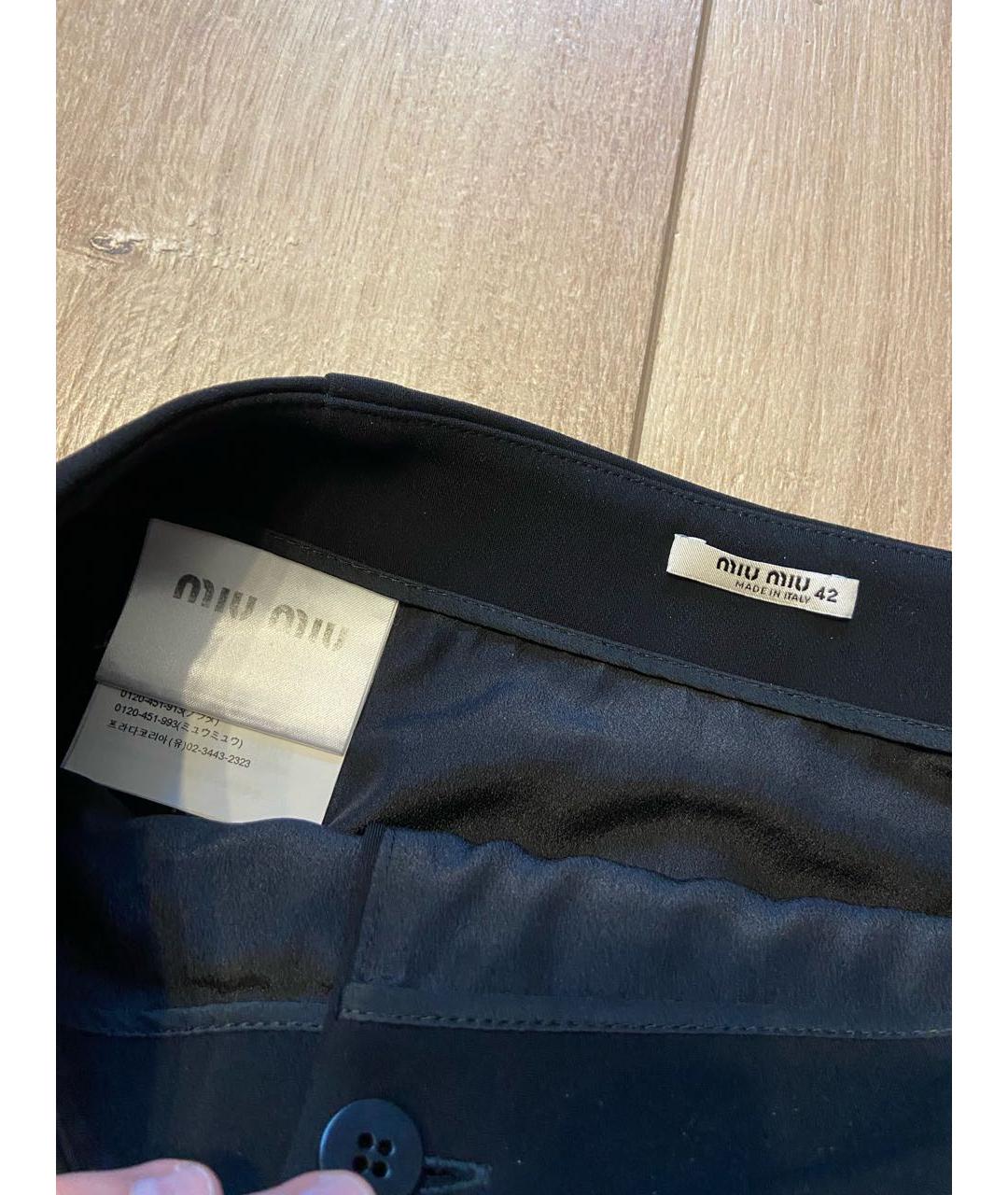 MIU MIU Черная юбка мини, фото 3
