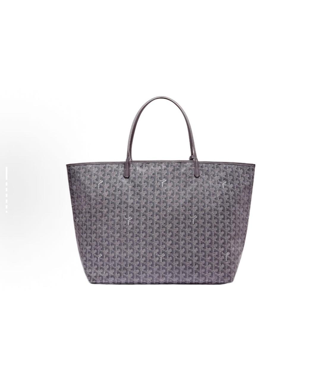 GOYARD Антрацитовая кожаная сумка тоут, фото 2