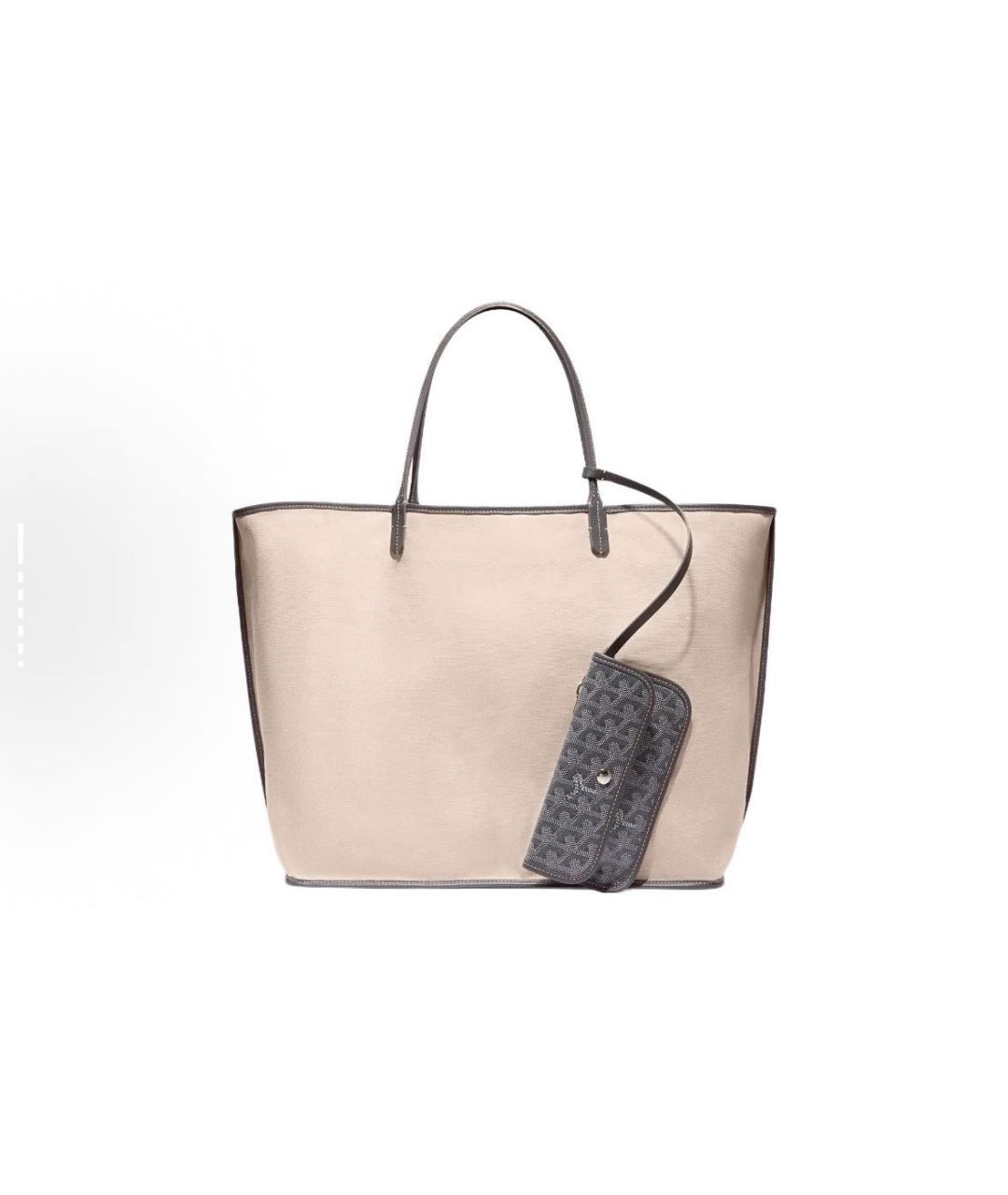 GOYARD Антрацитовая кожаная сумка тоут, фото 3