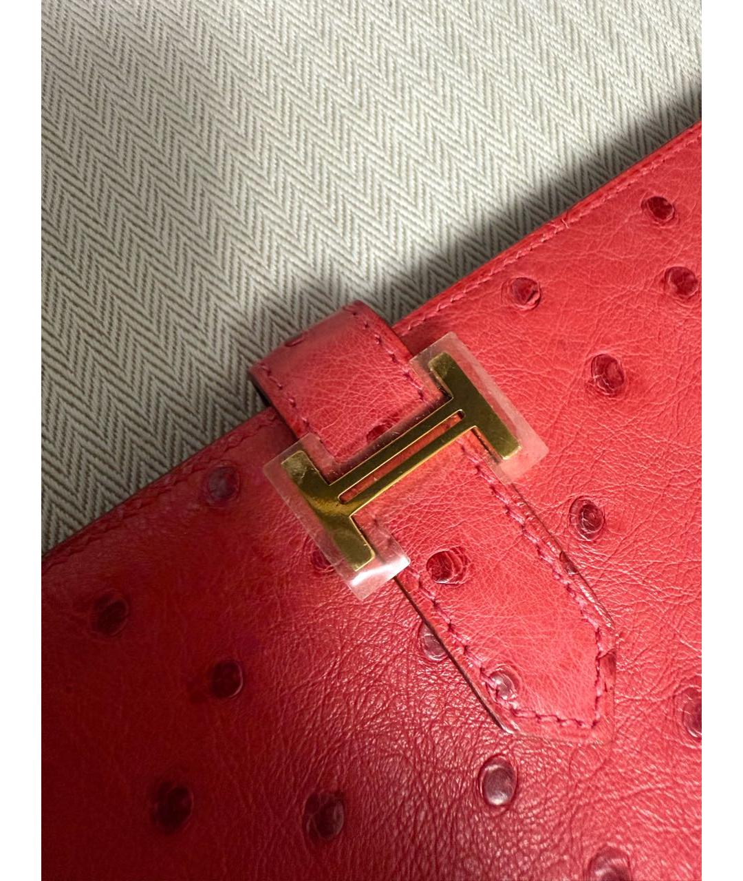 HERMES Красный кошелек из экзотической кожи, фото 6