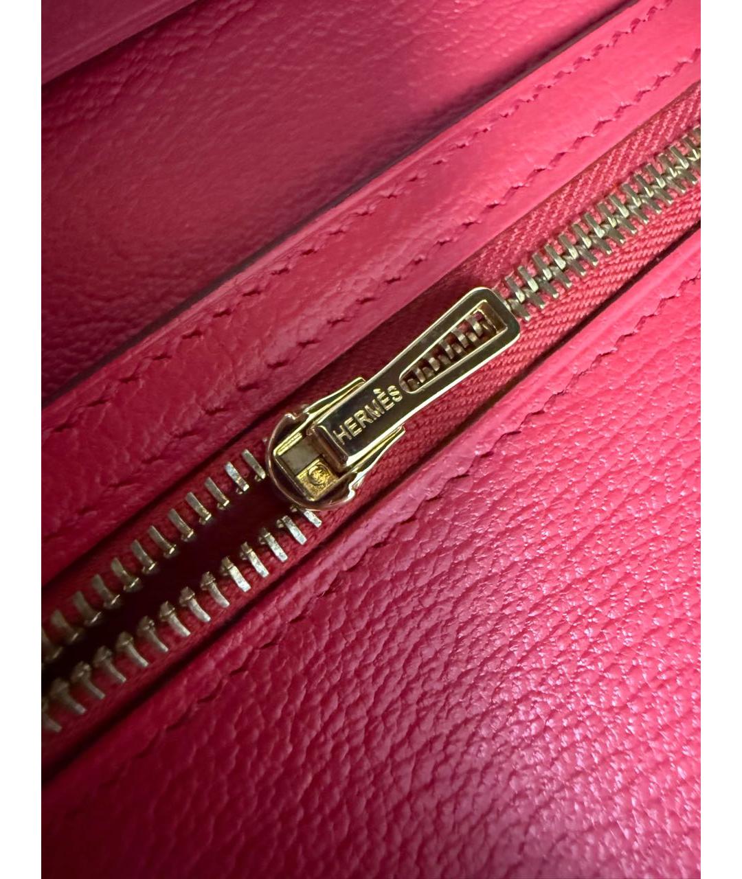 HERMES Красный кошелек из экзотической кожи, фото 5