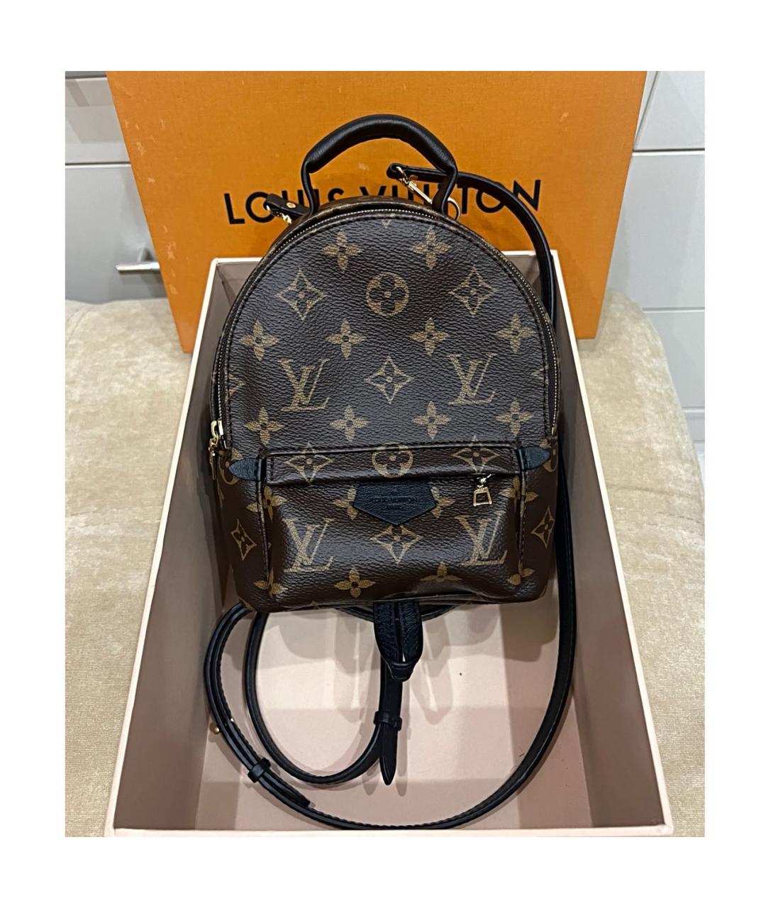 LOUIS VUITTON Коричневый кожаный рюкзак, фото 3