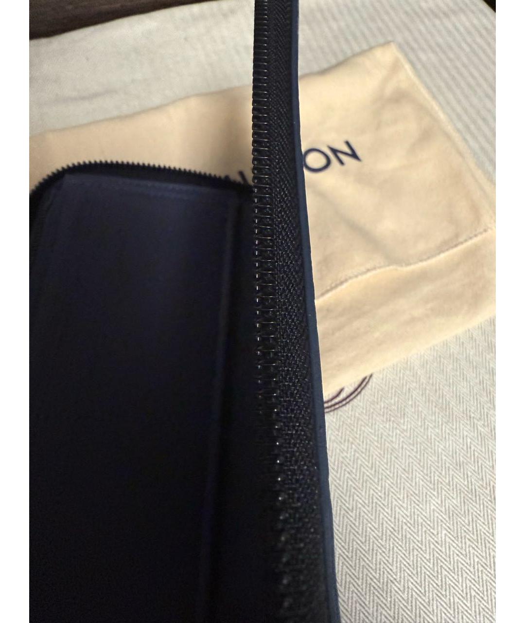 LOUIS VUITTON Синий кожаный кошелек, фото 5