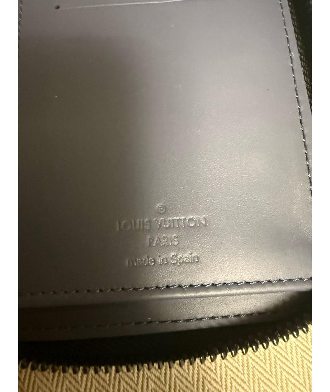 LOUIS VUITTON Синий кожаный кошелек, фото 2