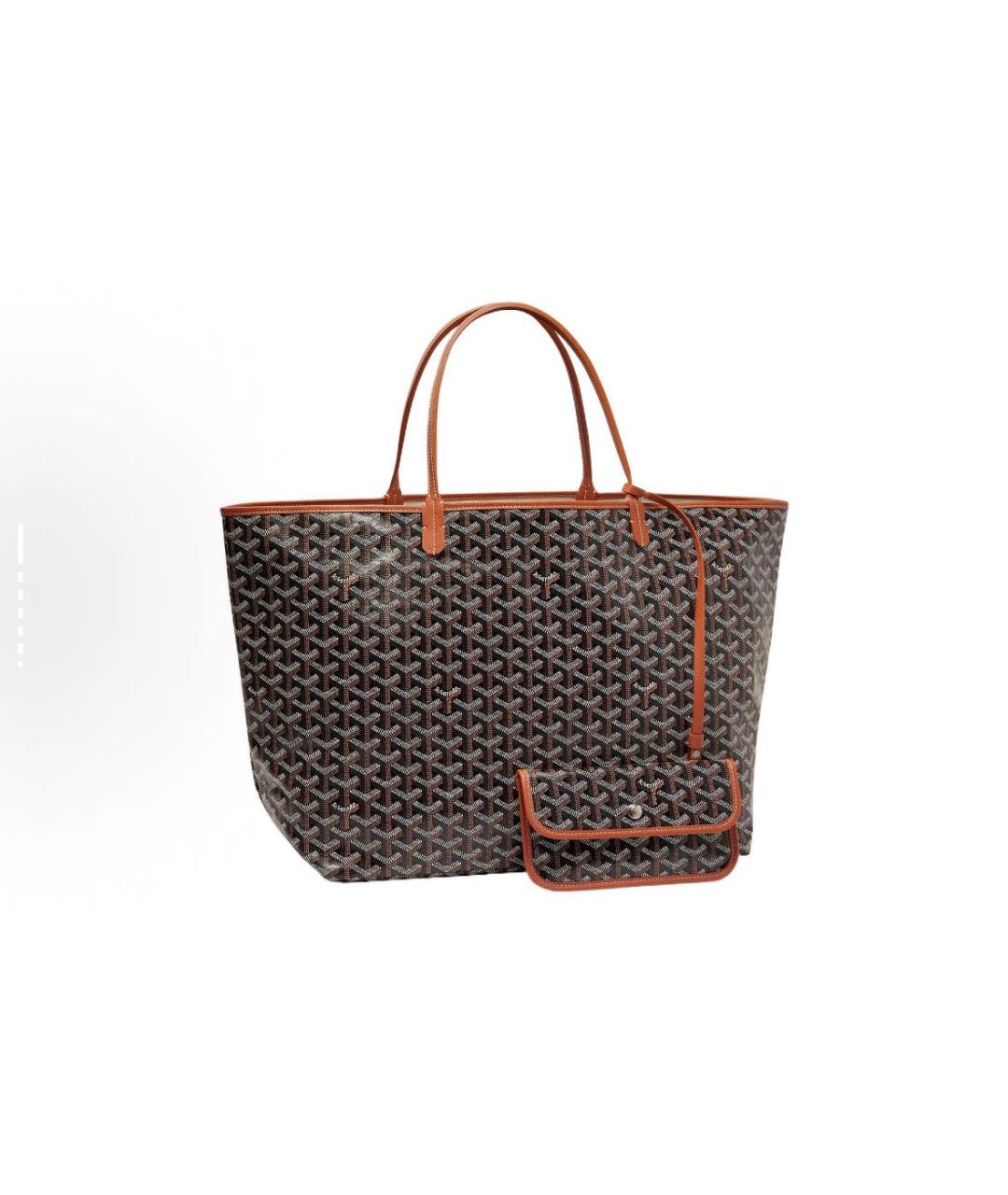 GOYARD Коричневая кожаная сумка тоут, фото 5
