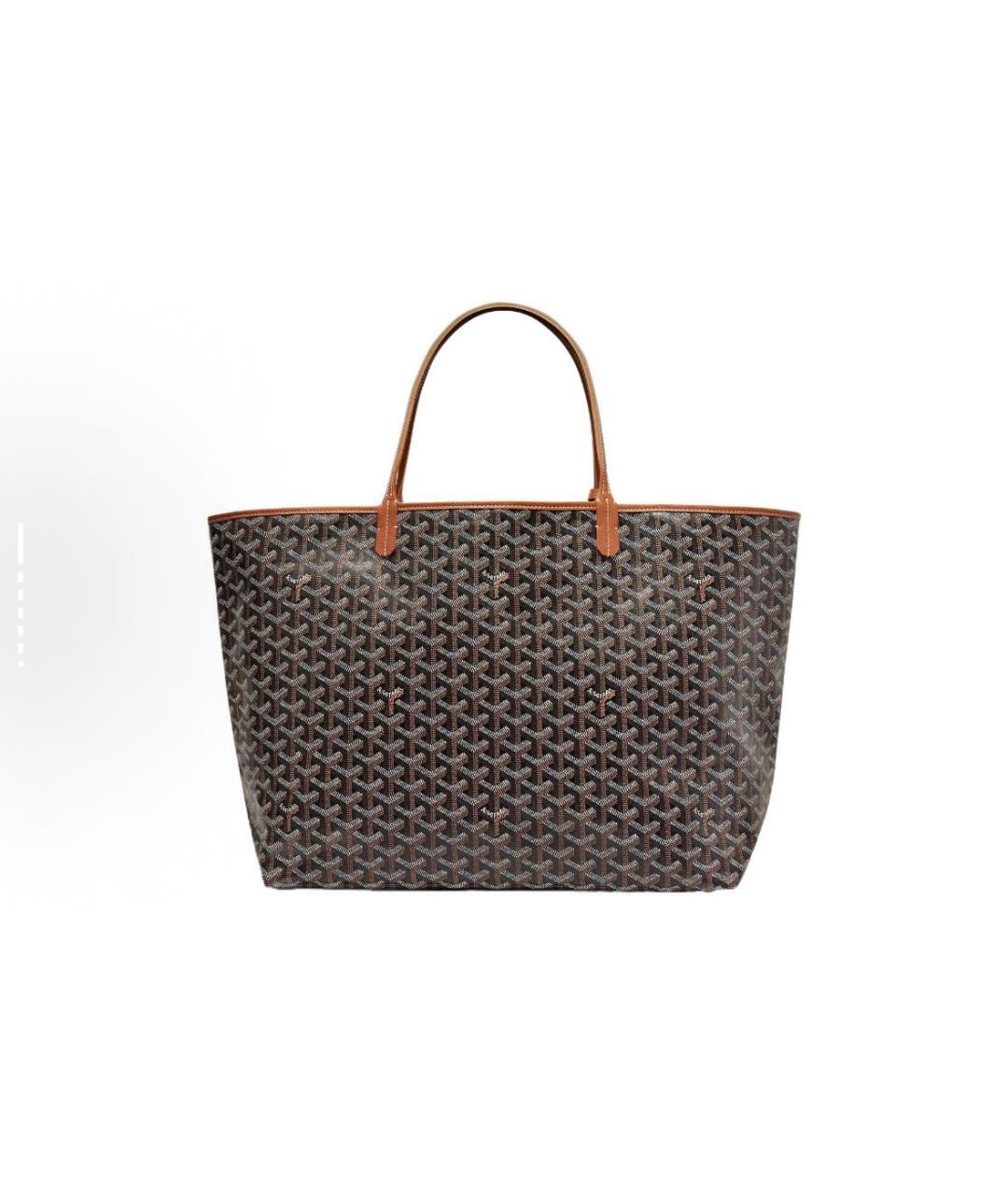 GOYARD Коричневая кожаная сумка тоут, фото 2