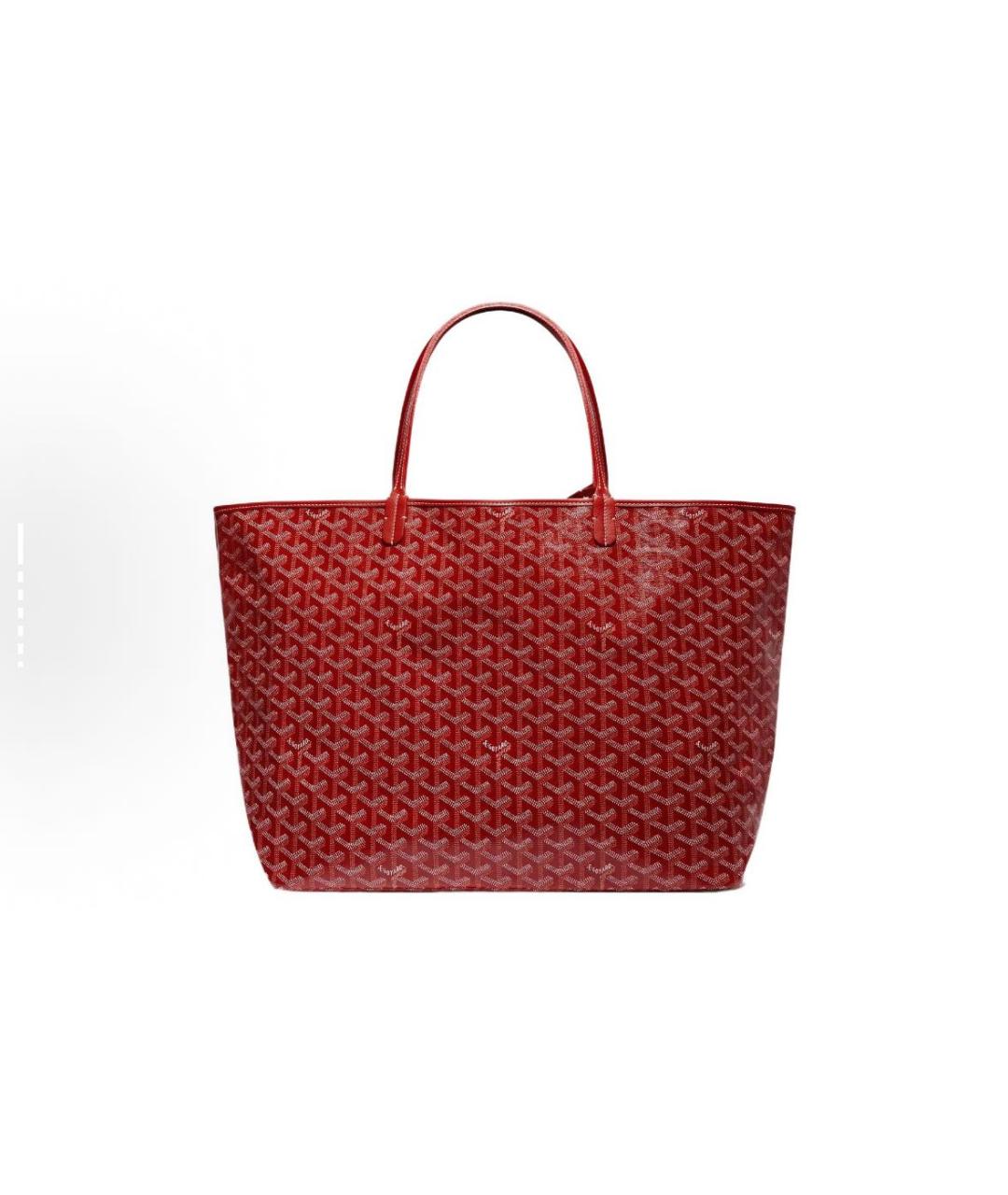 GOYARD Красная кожаная сумка тоут, фото 2