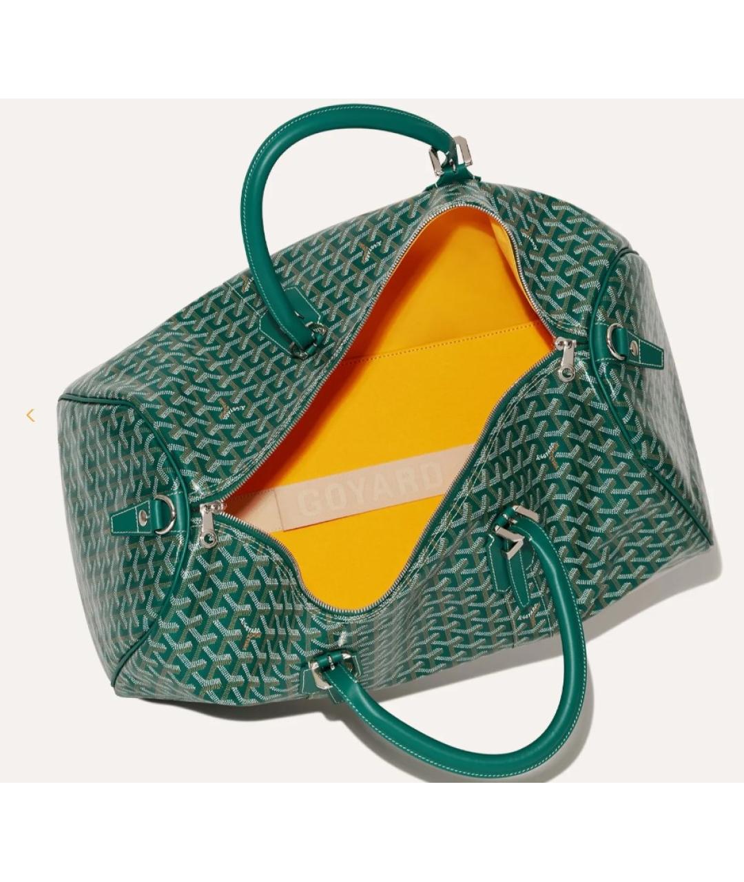 GOYARD Черная кожаная дорожная/спортивная сумка, фото 3
