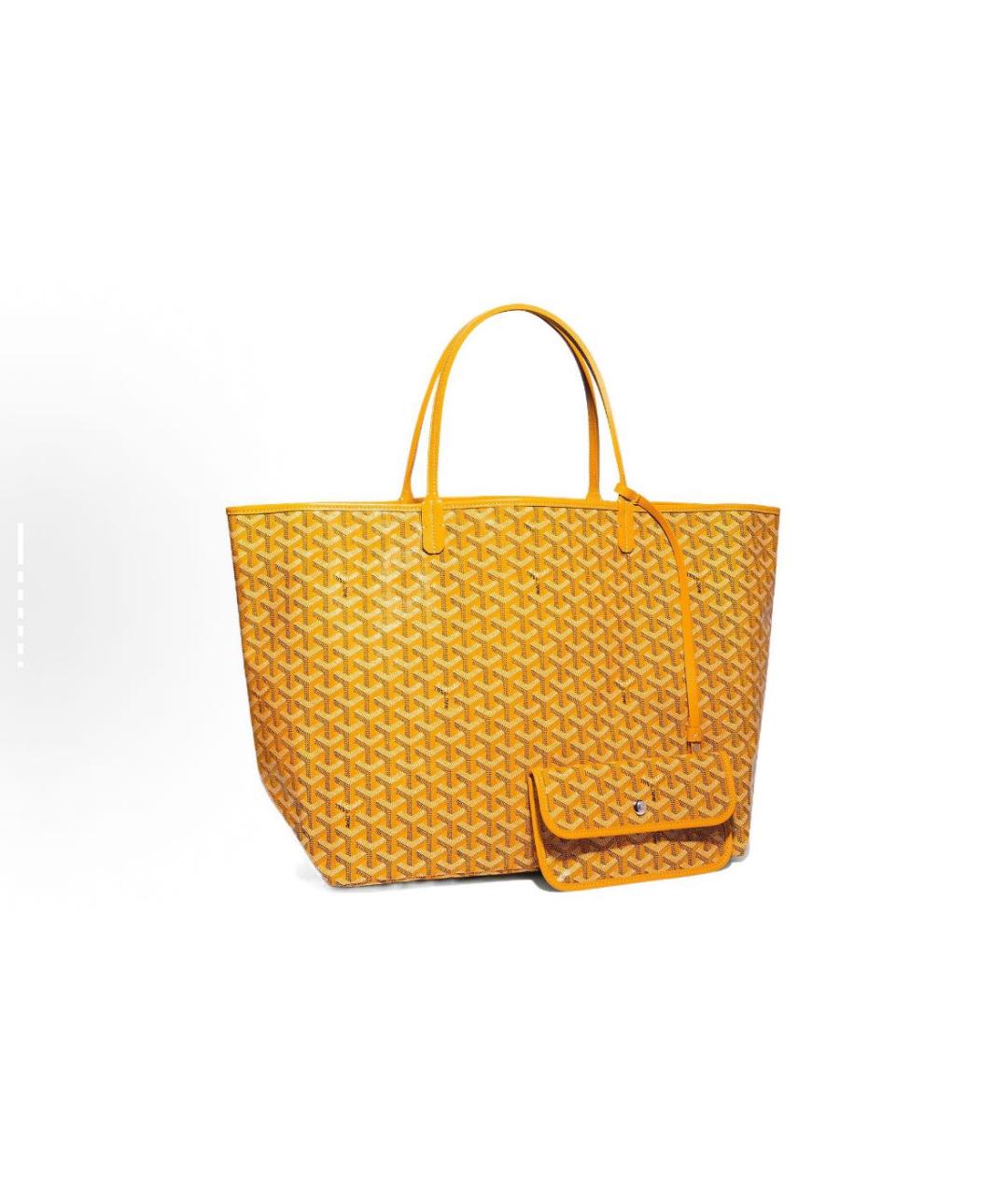 GOYARD Желтая кожаная сумка тоут, фото 5