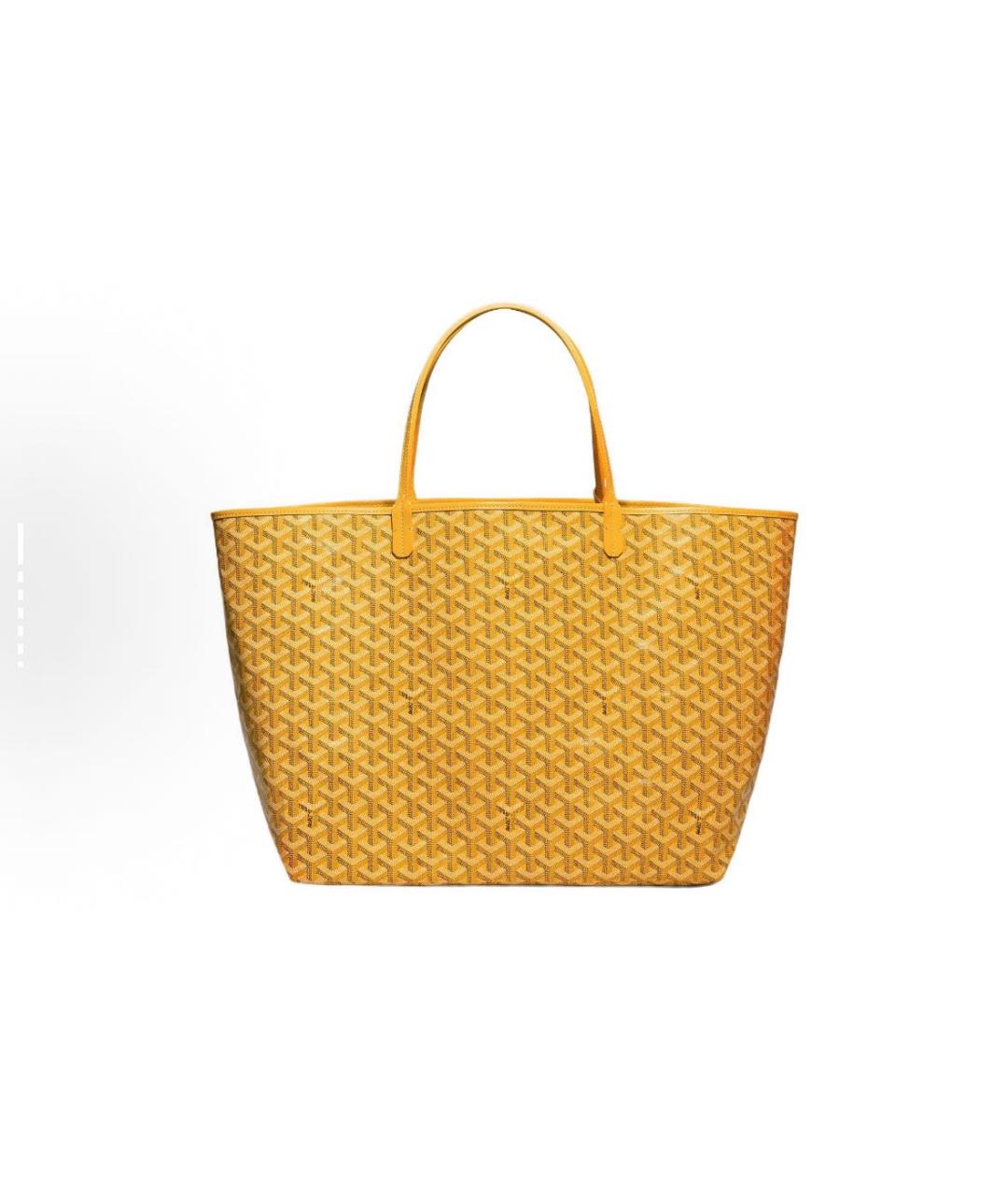 GOYARD Желтая кожаная сумка тоут, фото 2