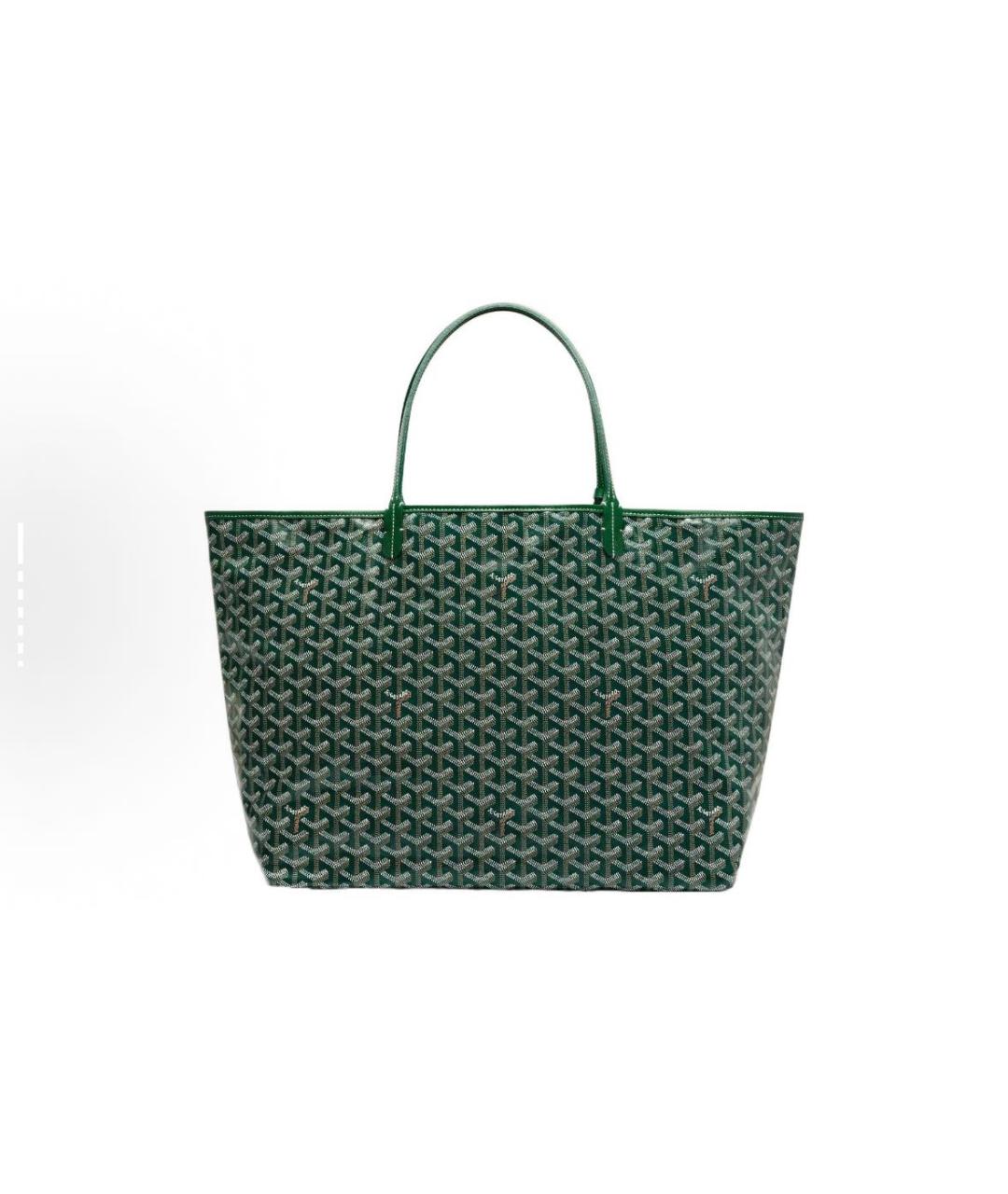 GOYARD Зеленая кожаная сумка тоут, фото 2