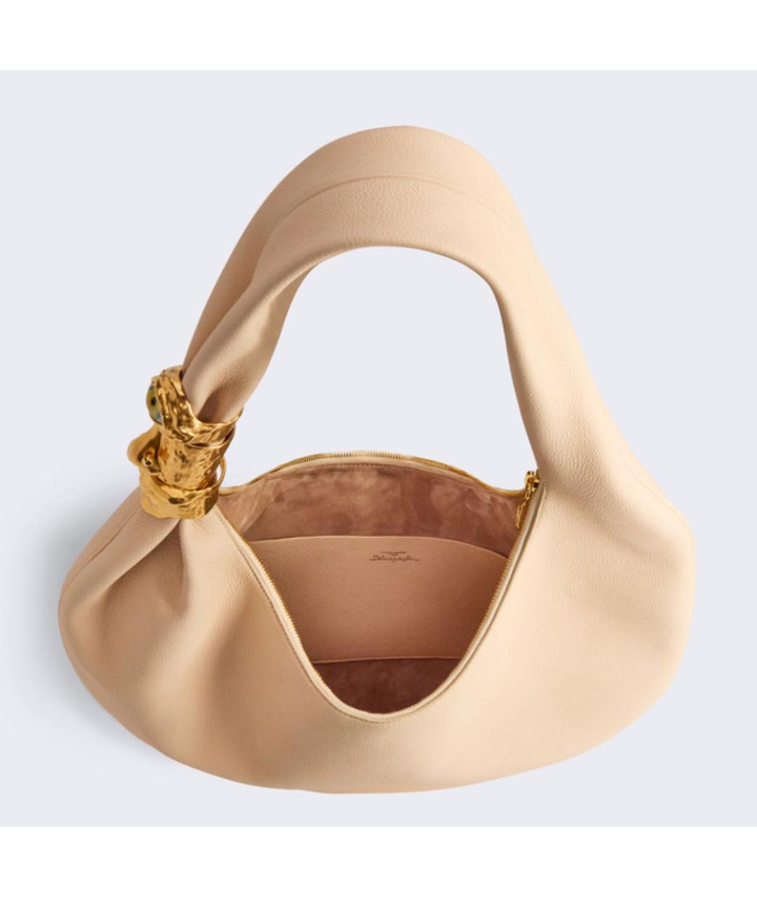 SCHIAPARELLI Бежевая кожаная сумка через плечо, фото 7