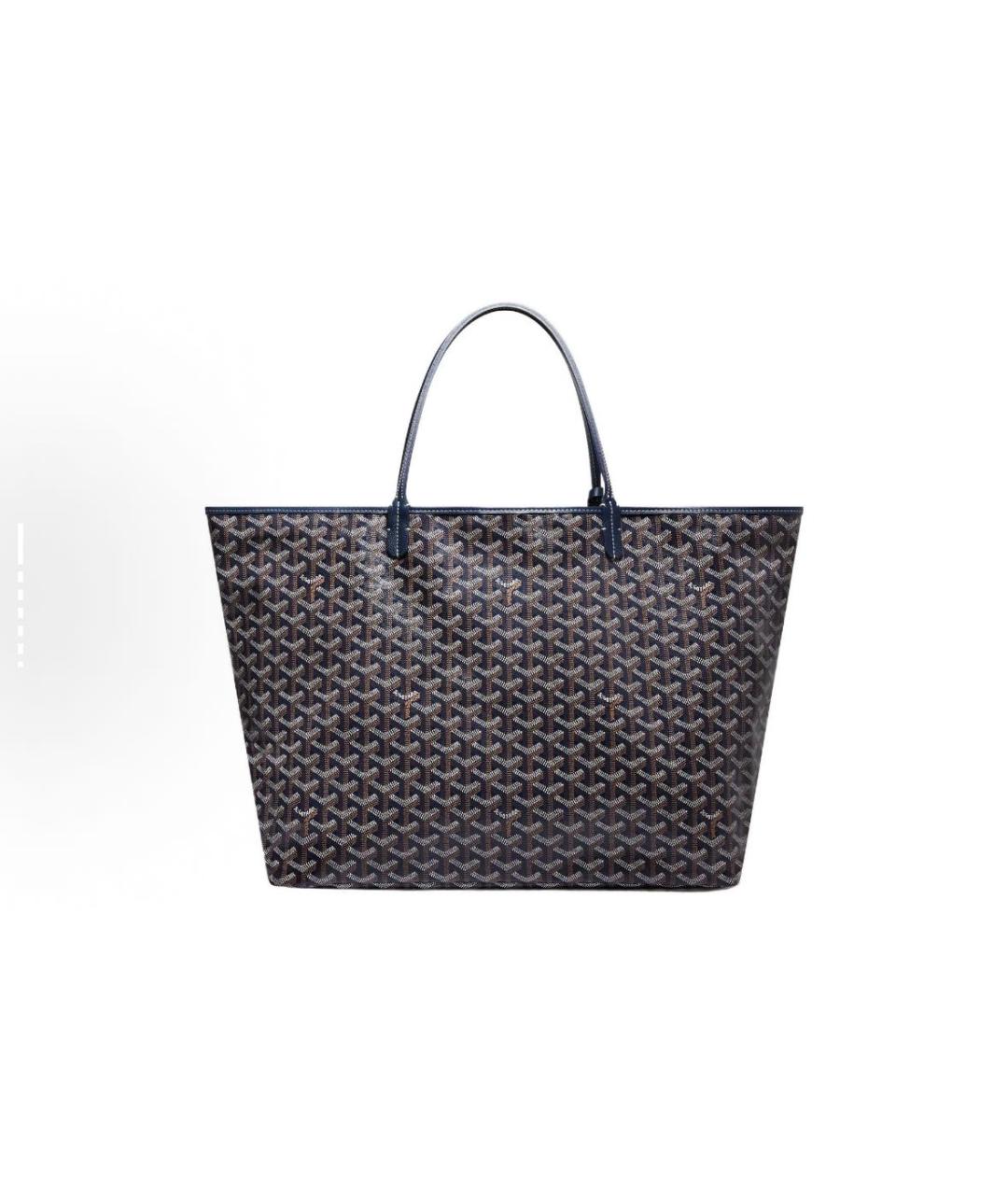 GOYARD Темно-синяя кожаная сумка тоут, фото 2