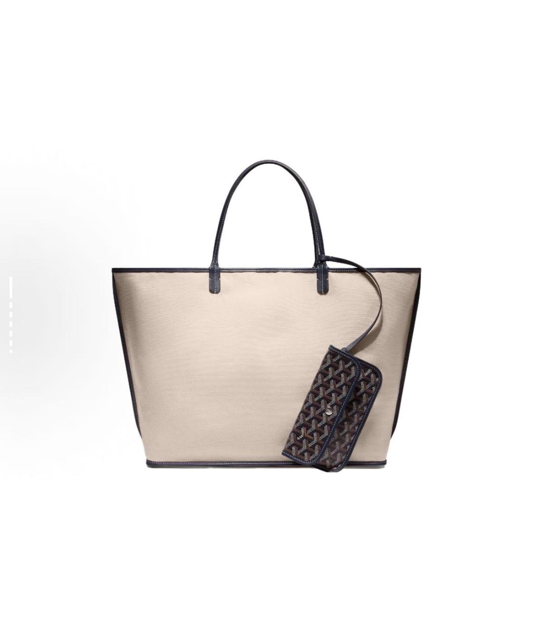 GOYARD Темно-синяя кожаная сумка тоут, фото 3