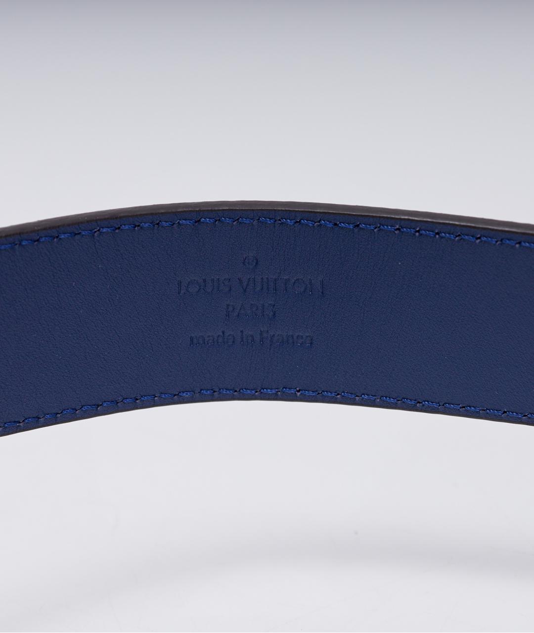 LOUIS VUITTON Синяя кожаная поясная сумка, фото 7
