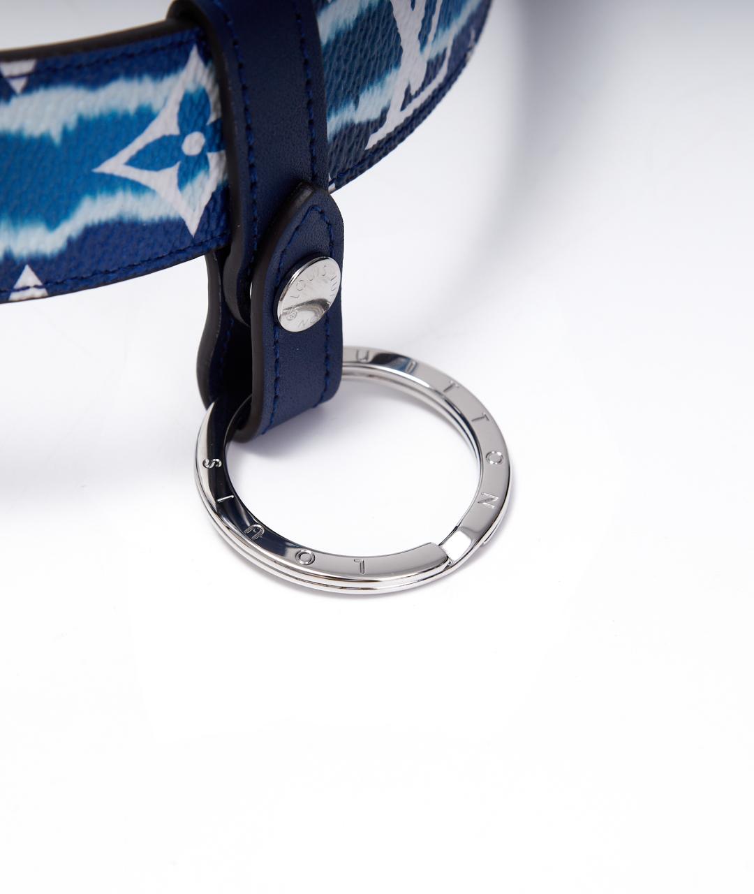 LOUIS VUITTON Синяя кожаная поясная сумка, фото 5