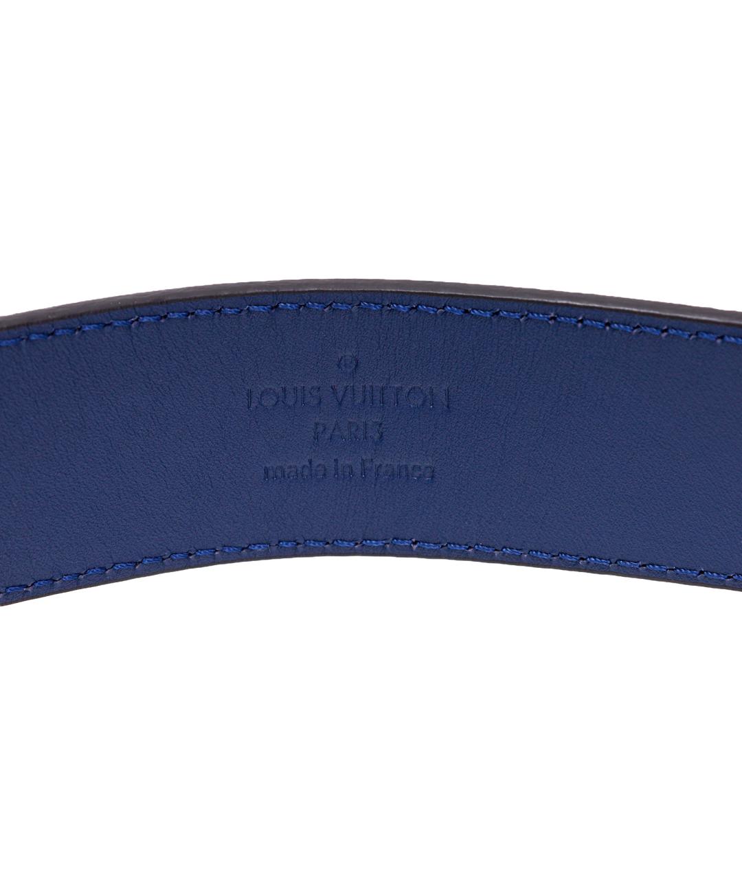 LOUIS VUITTON Синяя кожаная поясная сумка, фото 7