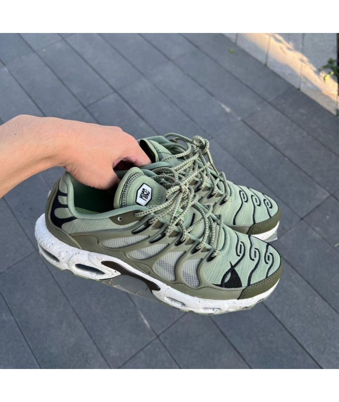 NIKE Зеленые текстильные низкие кроссовки / кеды, фото 7