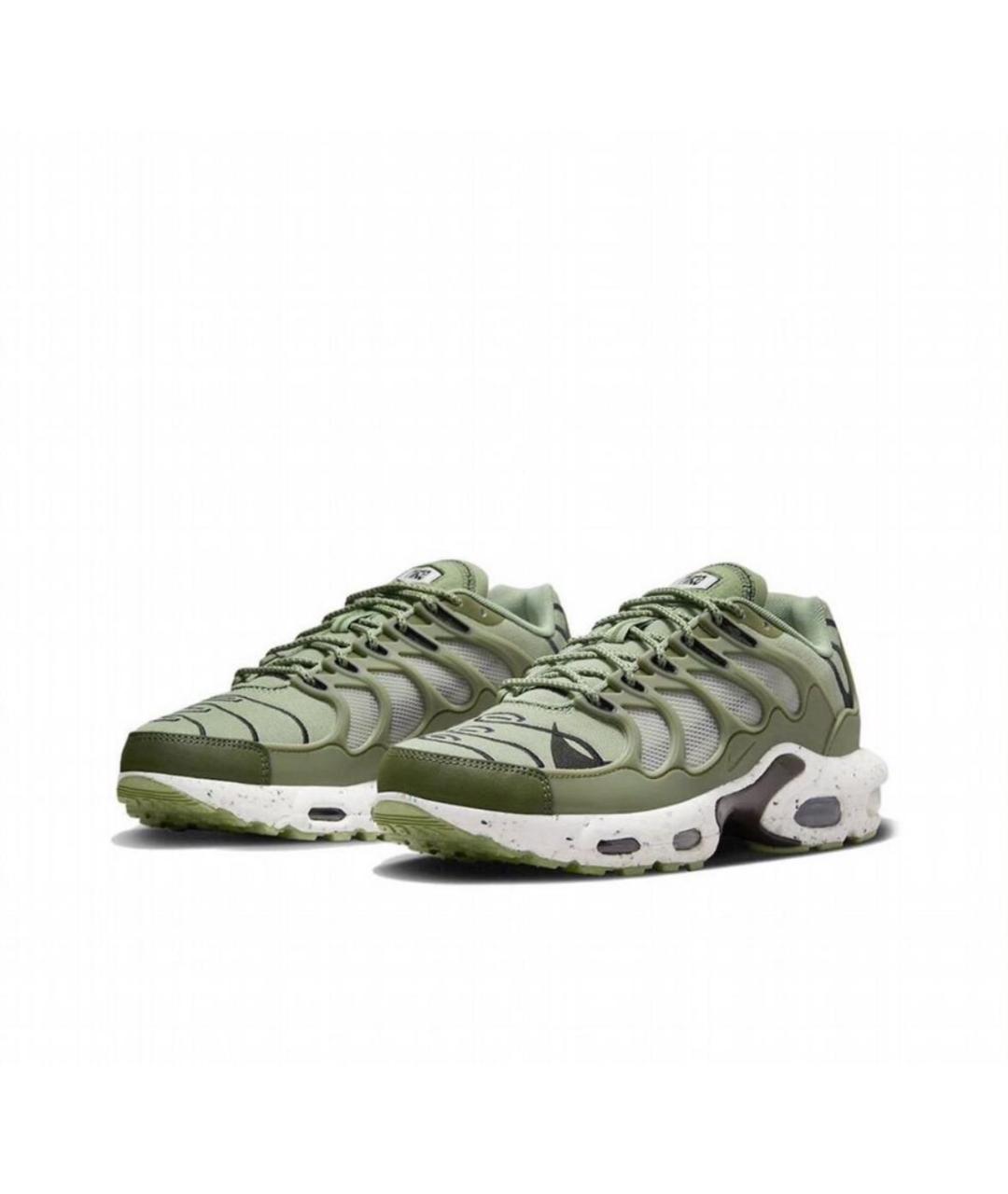 NIKE Зеленые текстильные низкие кроссовки / кеды, фото 2