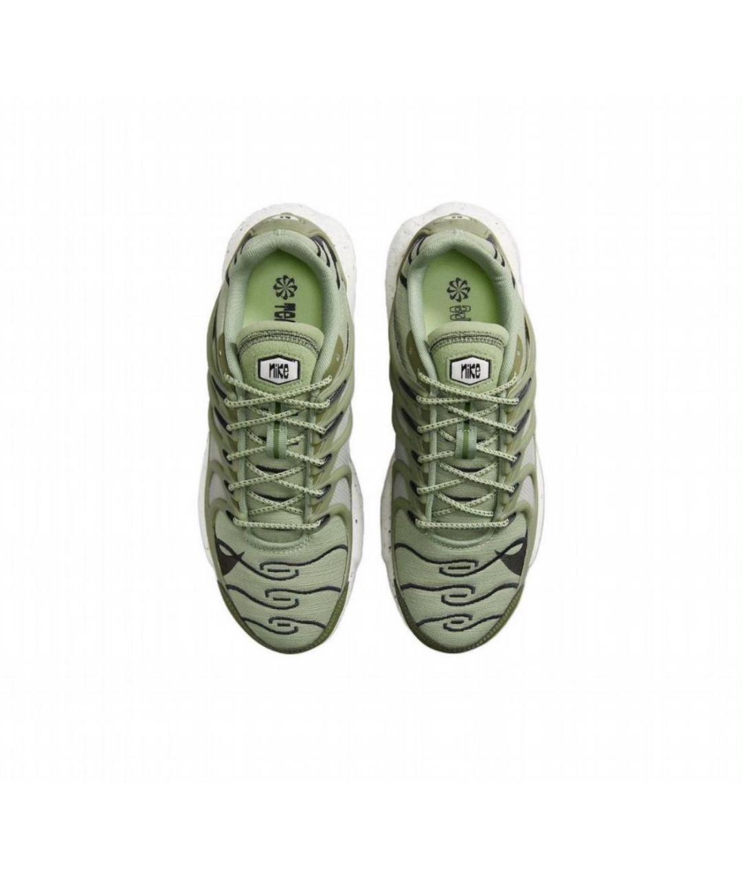 NIKE Зеленые текстильные низкие кроссовки / кеды, фото 3