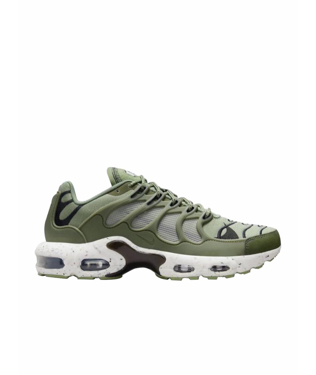 NIKE Зеленые текстильные низкие кроссовки / кеды, фото 1