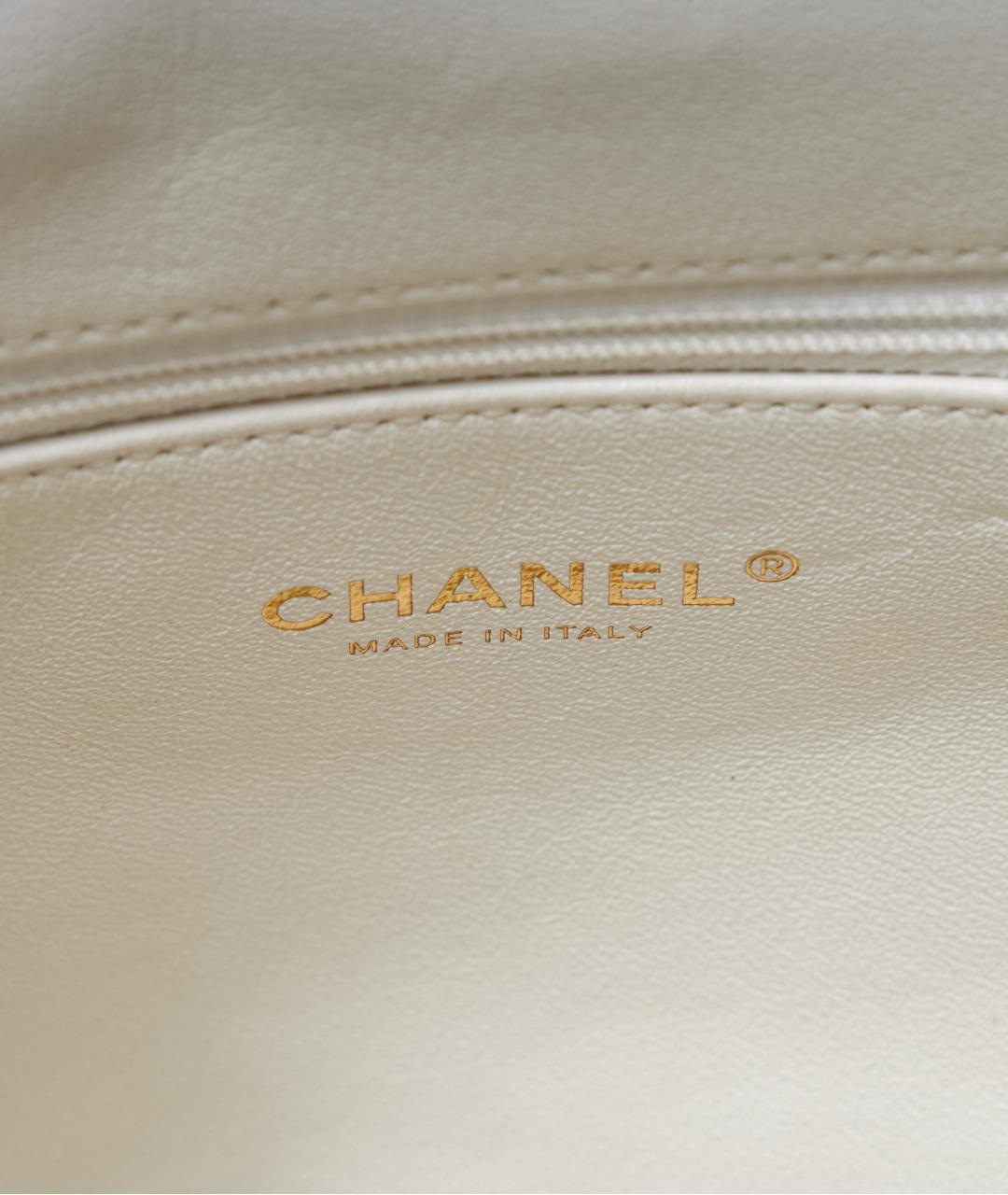 CHANEL Белый кожаный рюкзак, фото 5